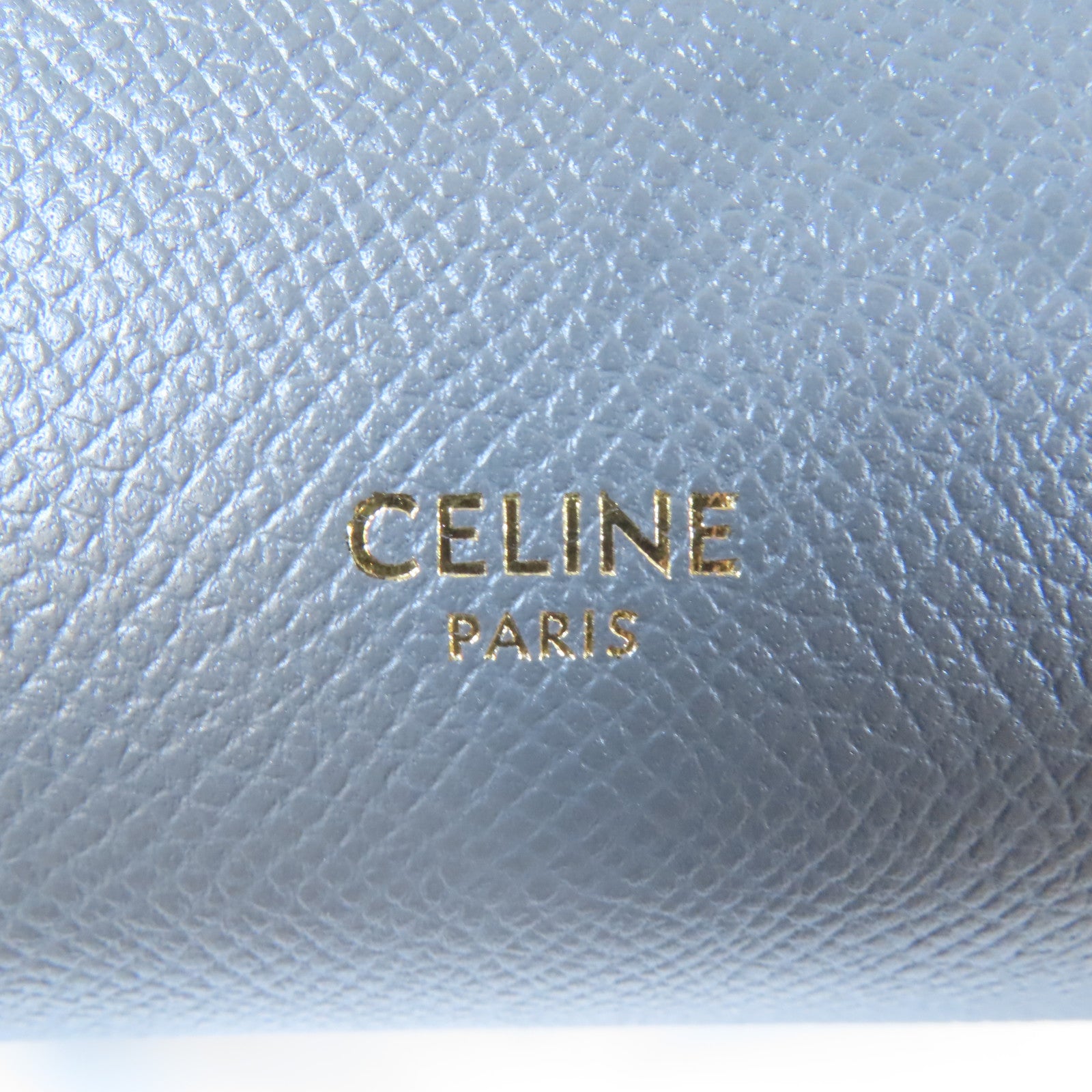 CELINE 牛皮皮革Belt Bag金扣手挽肩背兩用袋灰色