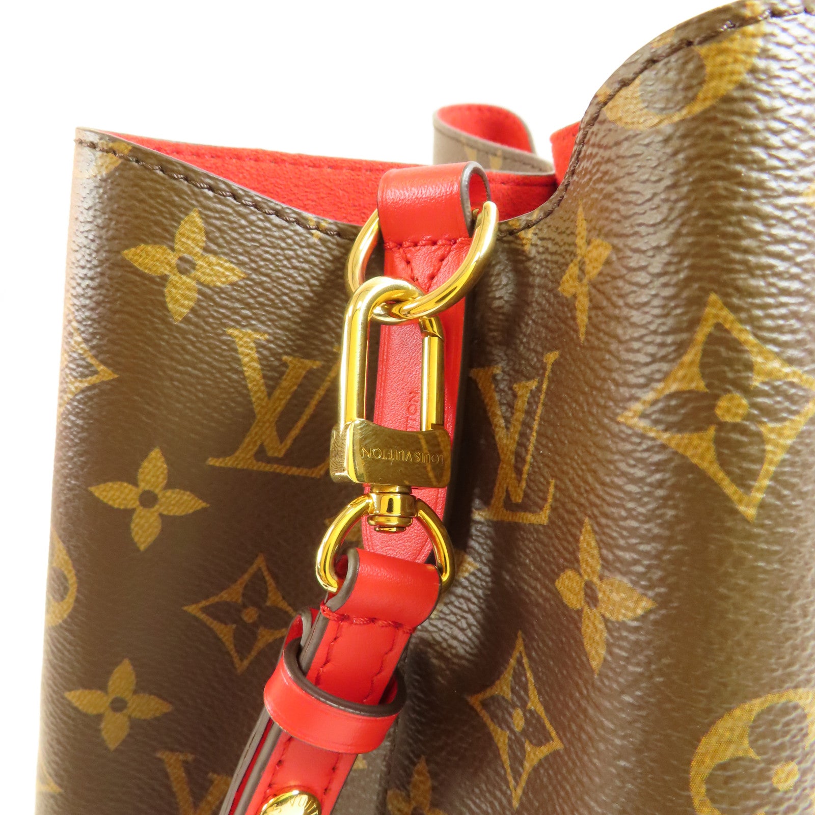 LOUIS VUITTON LV GHW Neo Noe Bucket Bag Shoulder Handbag M44021 Monogram Brown