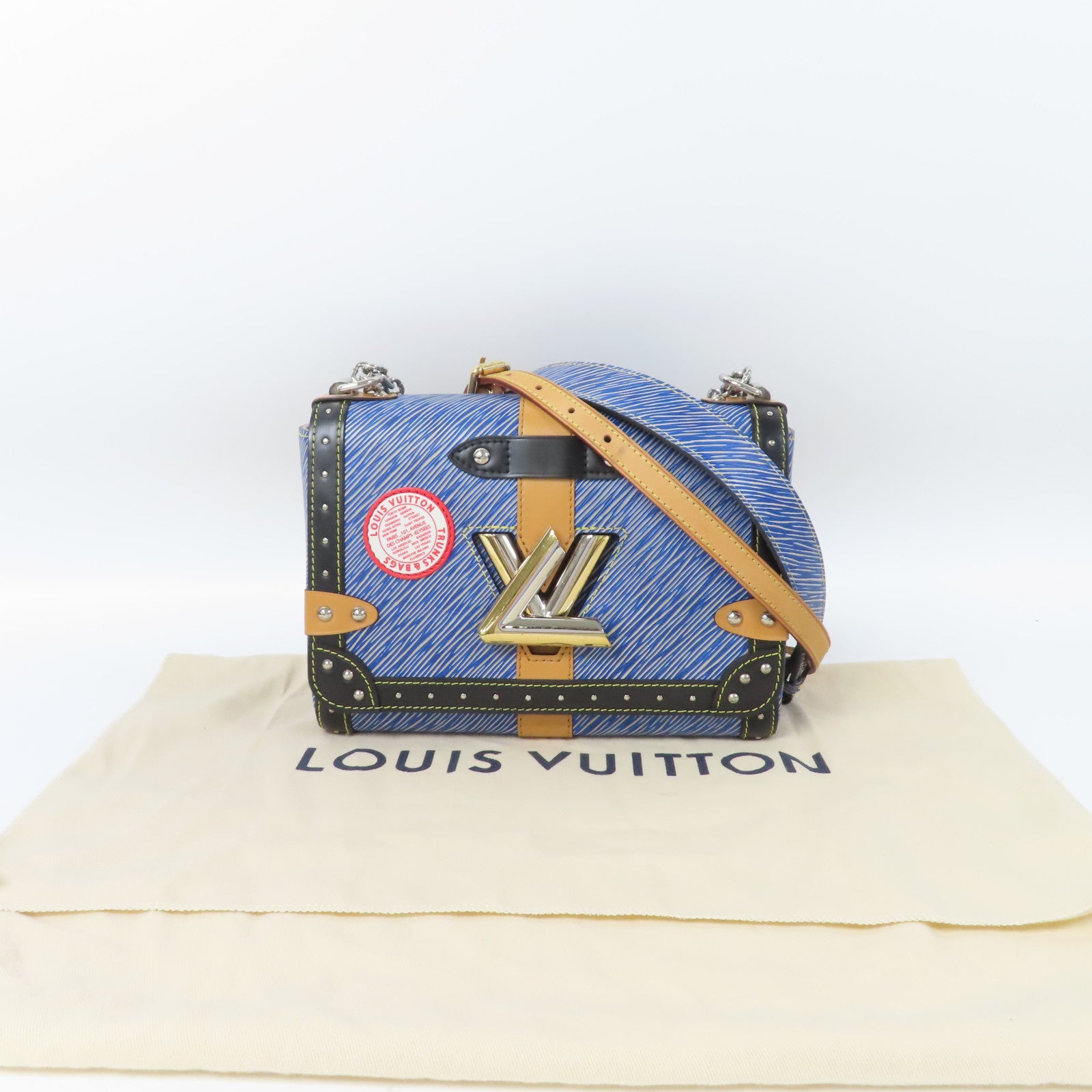 LOUIS VUITTON Epi Twist MM肩背袋藍色