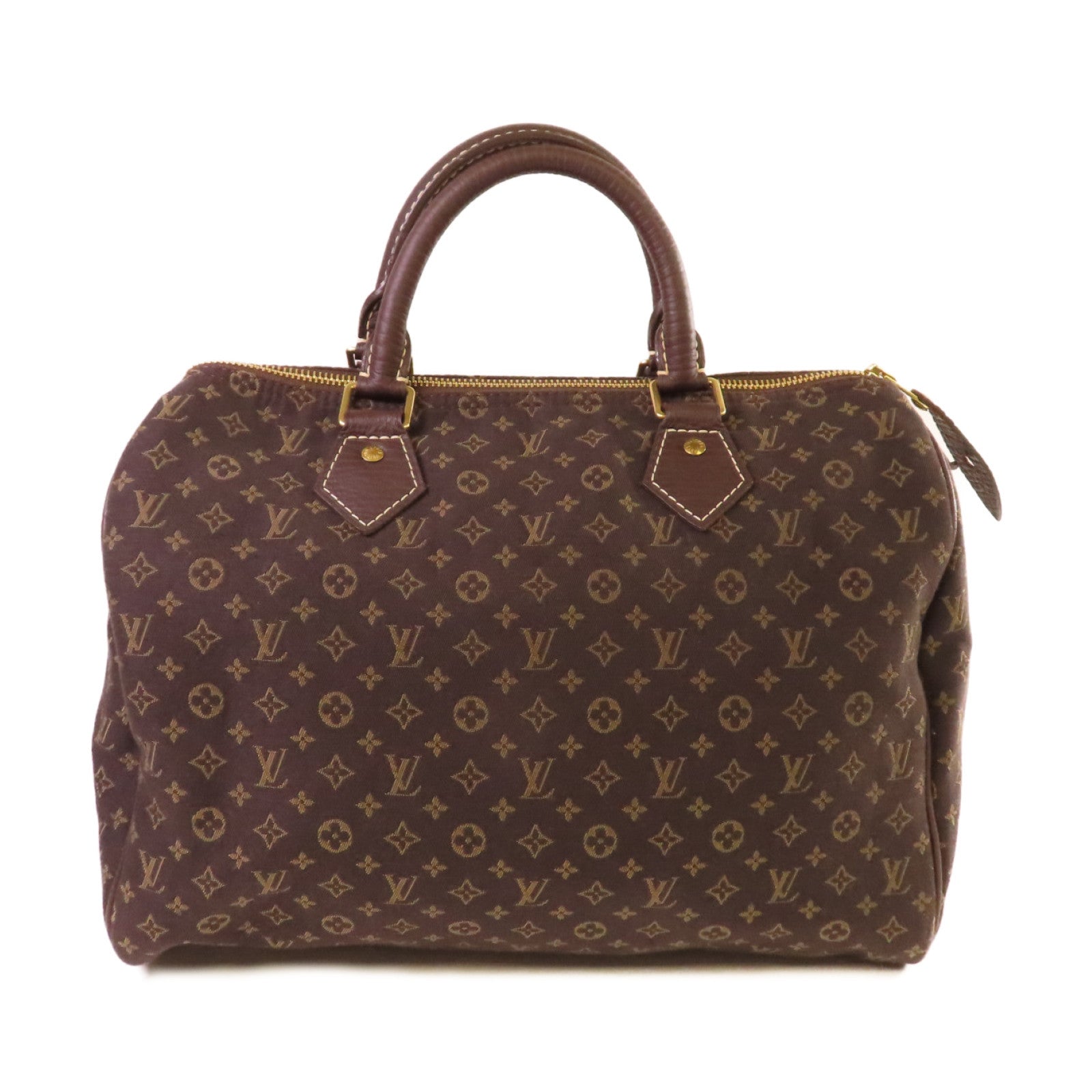 LOUIS VUITTON Monogram Mini Speedy 30 Hand Bag金扣手挽袋啡色
