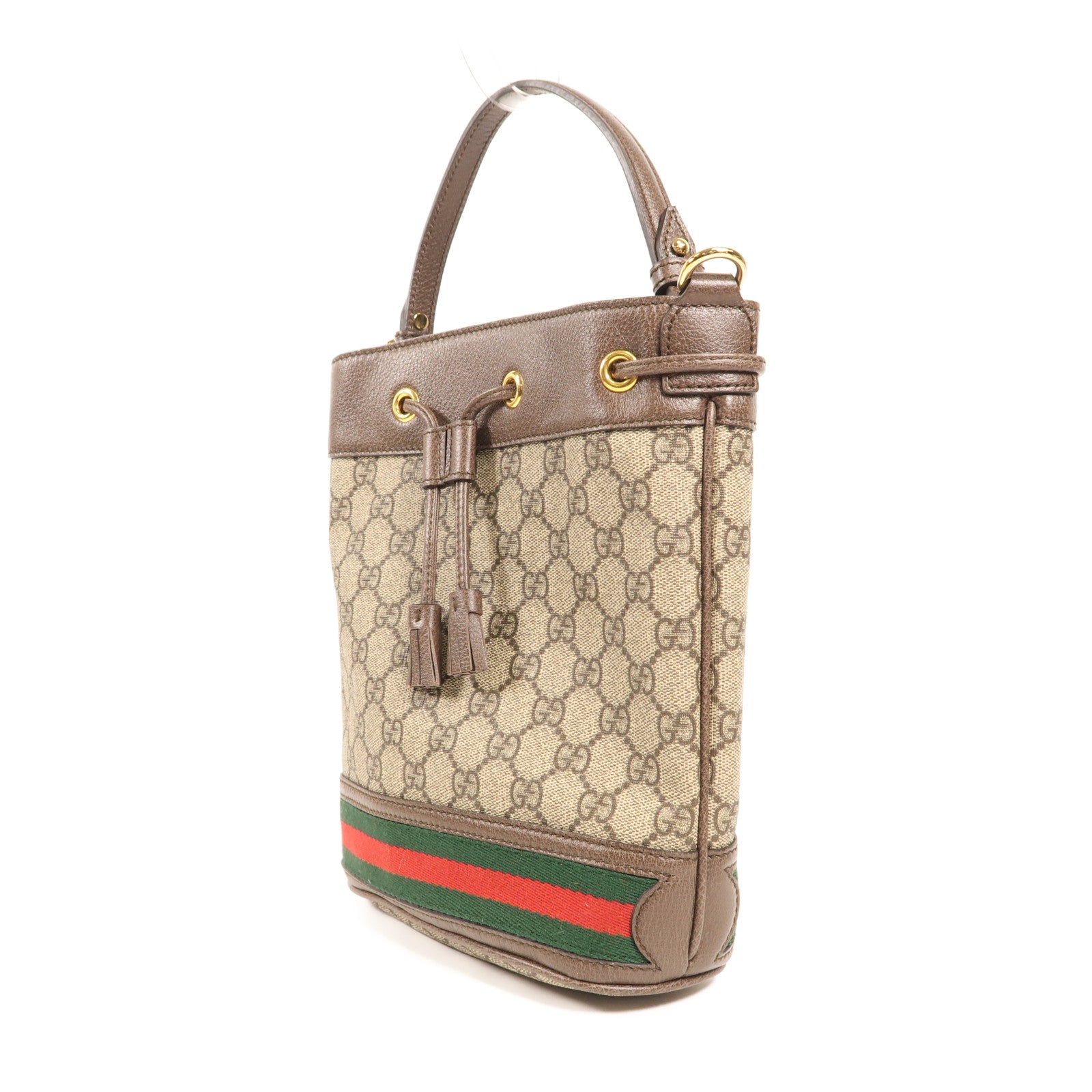 GUCCI 塗層帆布Ophidia GG Bucket Bag金扣手挽肩背兩用袋