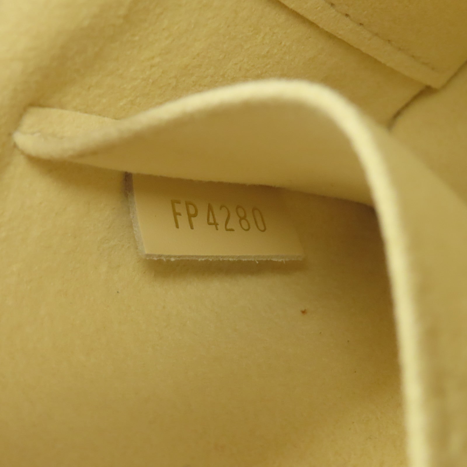 LOUIS VUITTON Monogram Empreinte Vanity金扣手挽肩背兩用袋米色