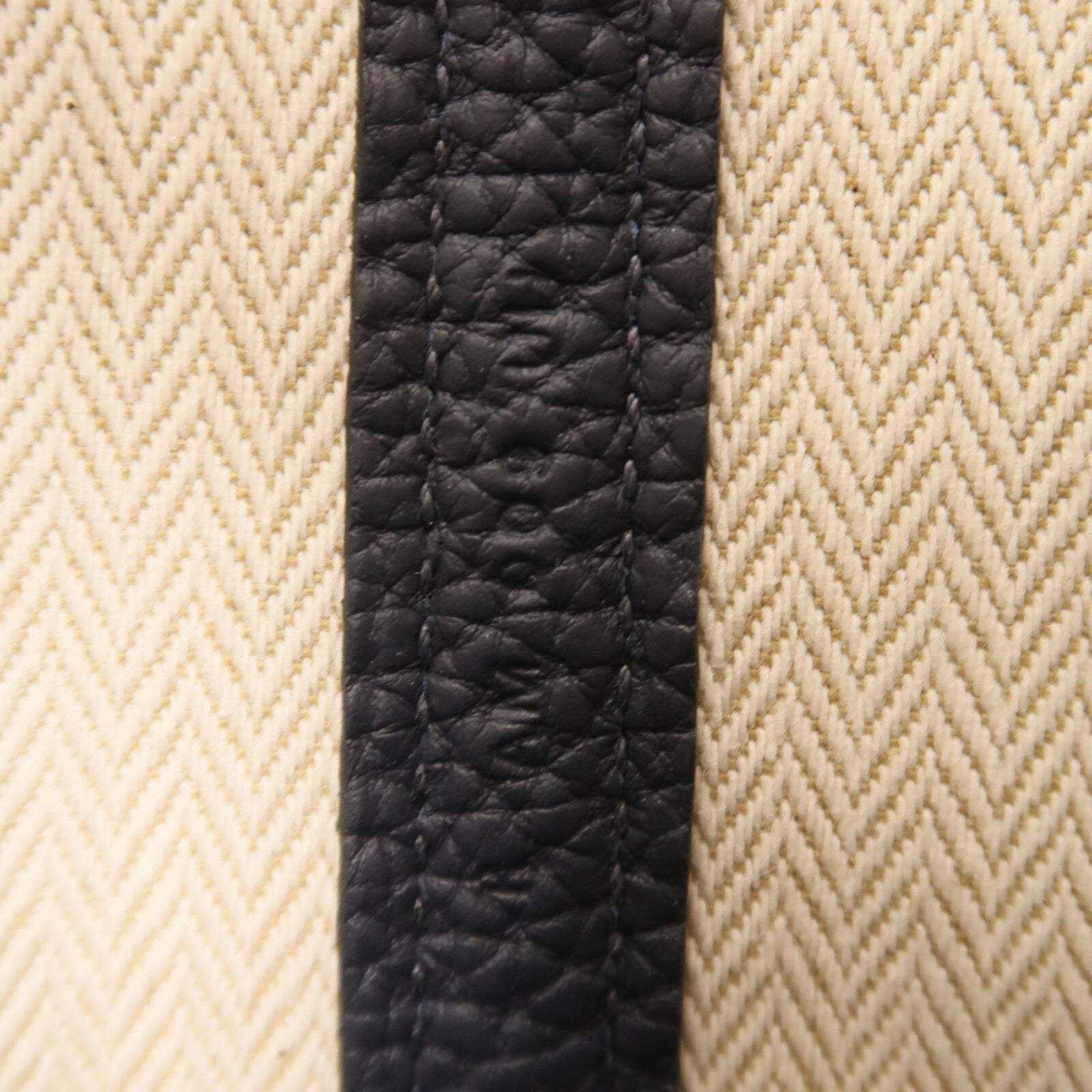 HERMES Negonda皮革Neo Garden Party 23銀扣手挽袋Bleu nuit
