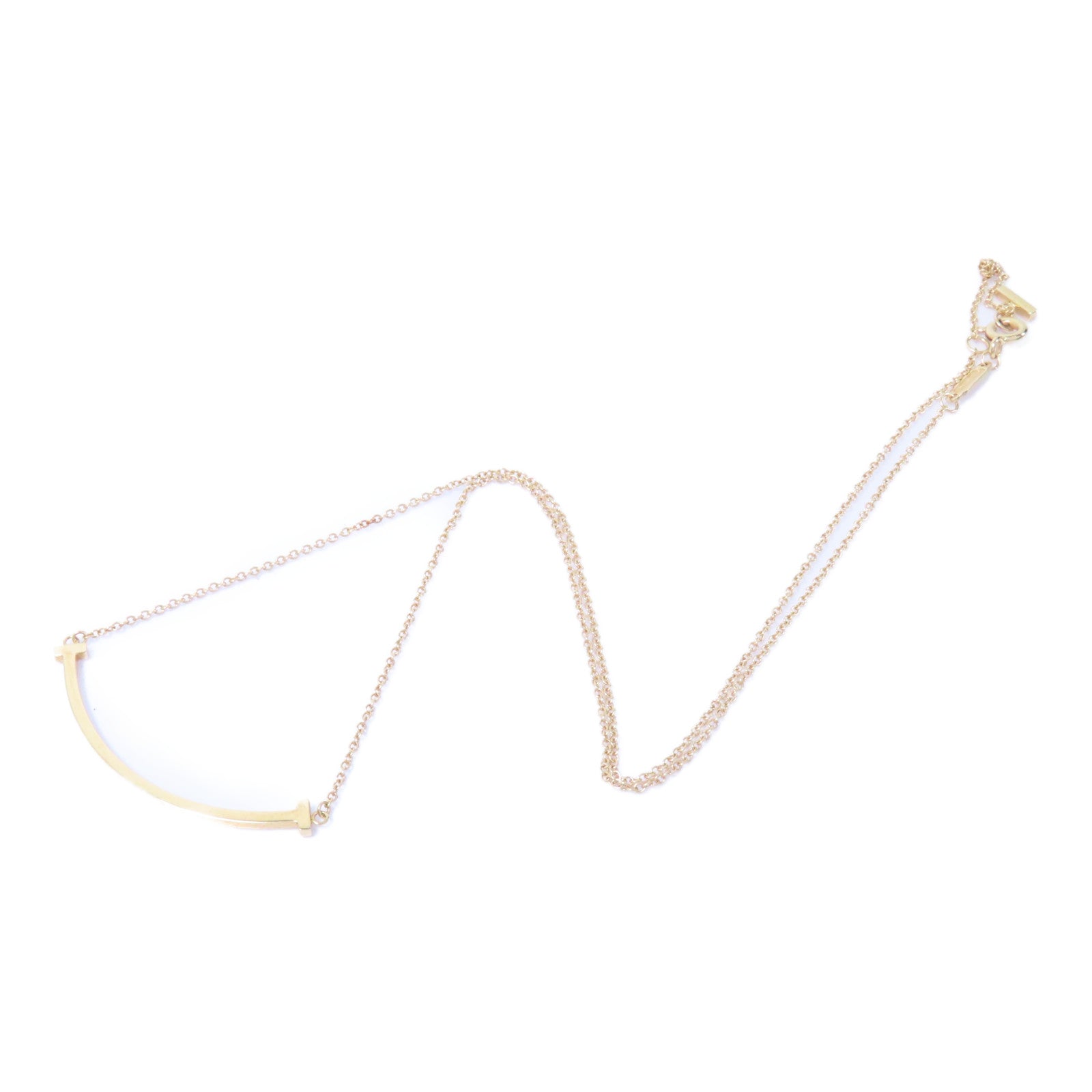 TIFFANY＆CO 18K黃金T Smile Necklace項鍊