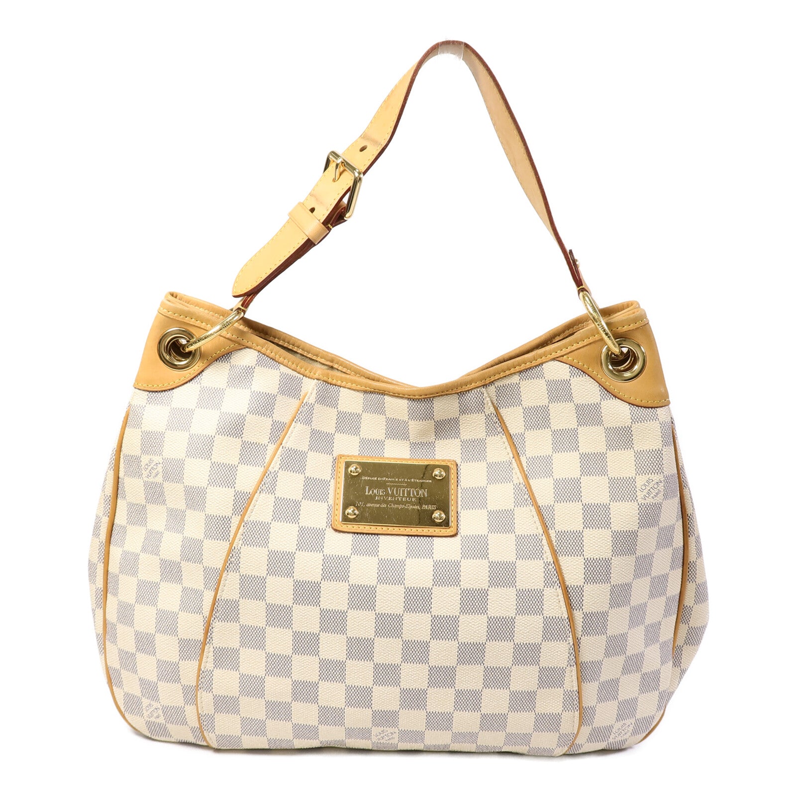 LOUIS VUITTON Damier Azur Galliera PM金扣肩背袋