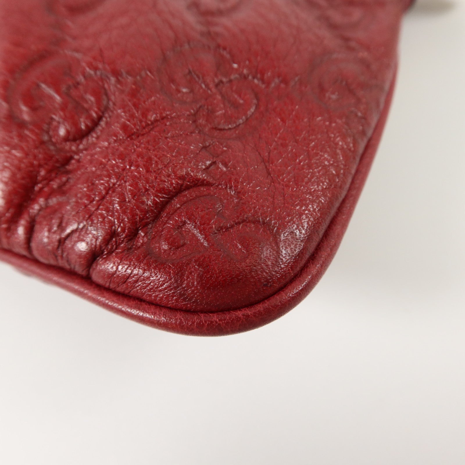 GUCCI 牛皮皮革Wristlet Clutch Bag金扣手拿包
