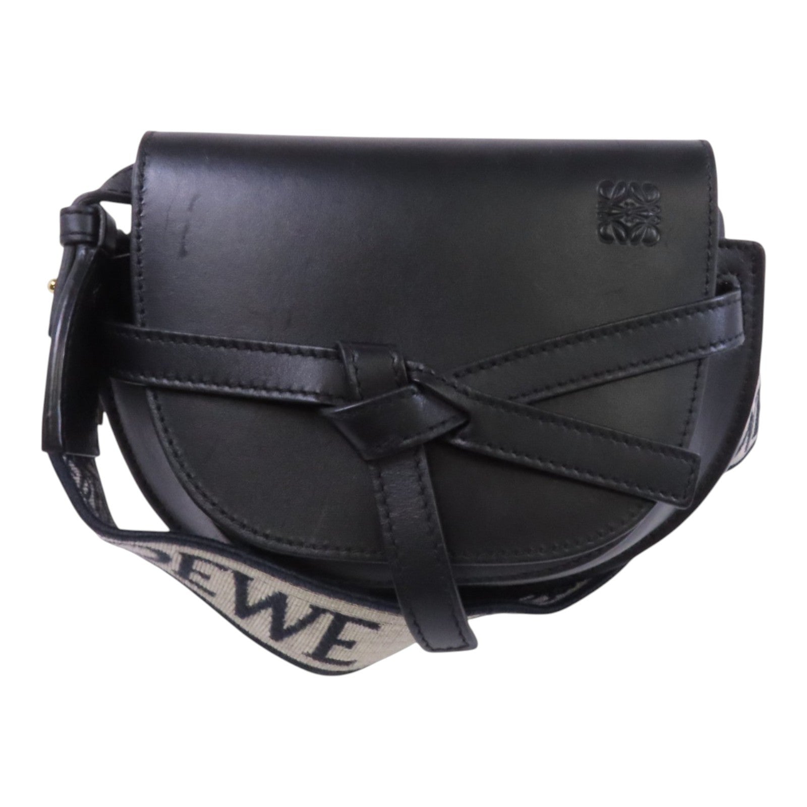 LOEWE 牛皮皮革Mini Geta金扣肩背袋