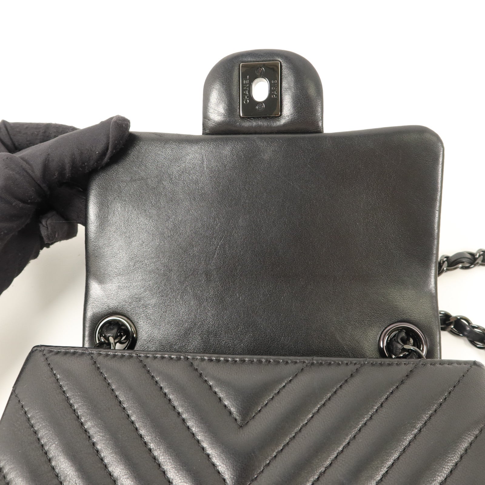 CHANEL 羊皮皮革Mini Flap Bag鏈帶肩背袋