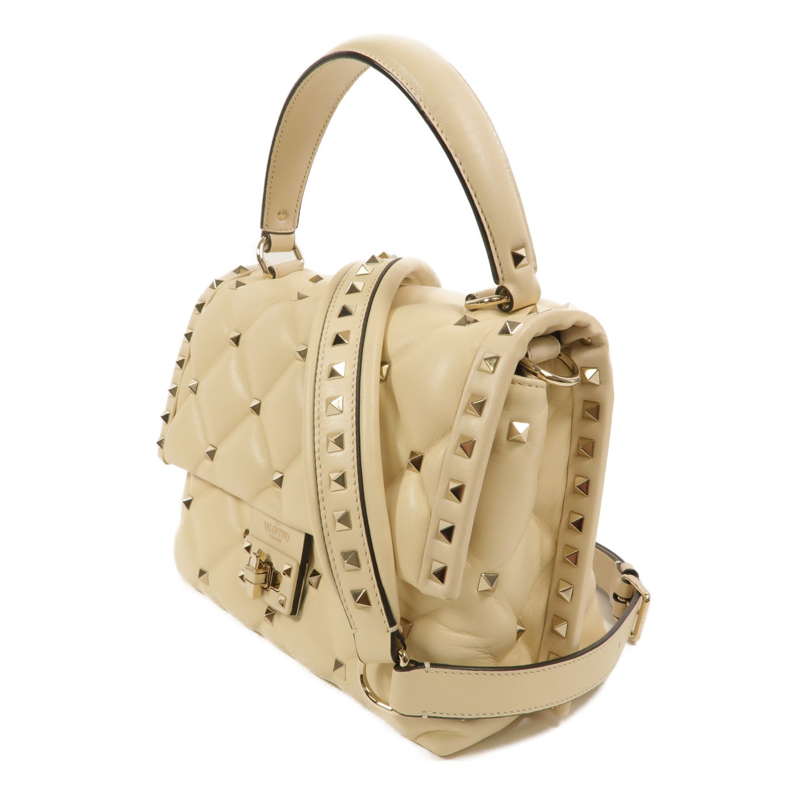 Valentino 牛皮皮革Candystud Medium手挽肩背兩用袋