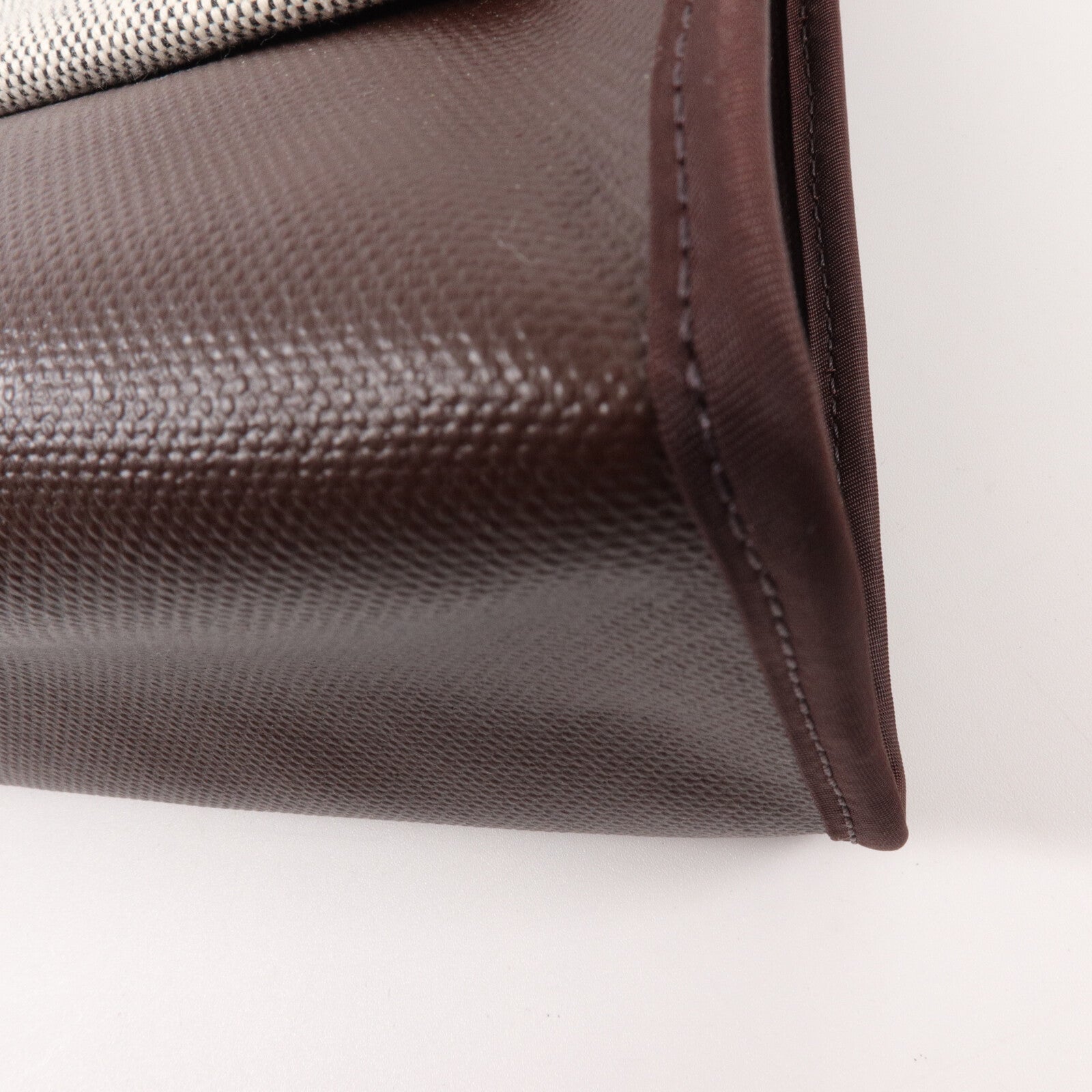 HERMES Toile H帆布/Vache Hunter皮革Herbag PM手挽肩背兩用袋Rouge Sellier