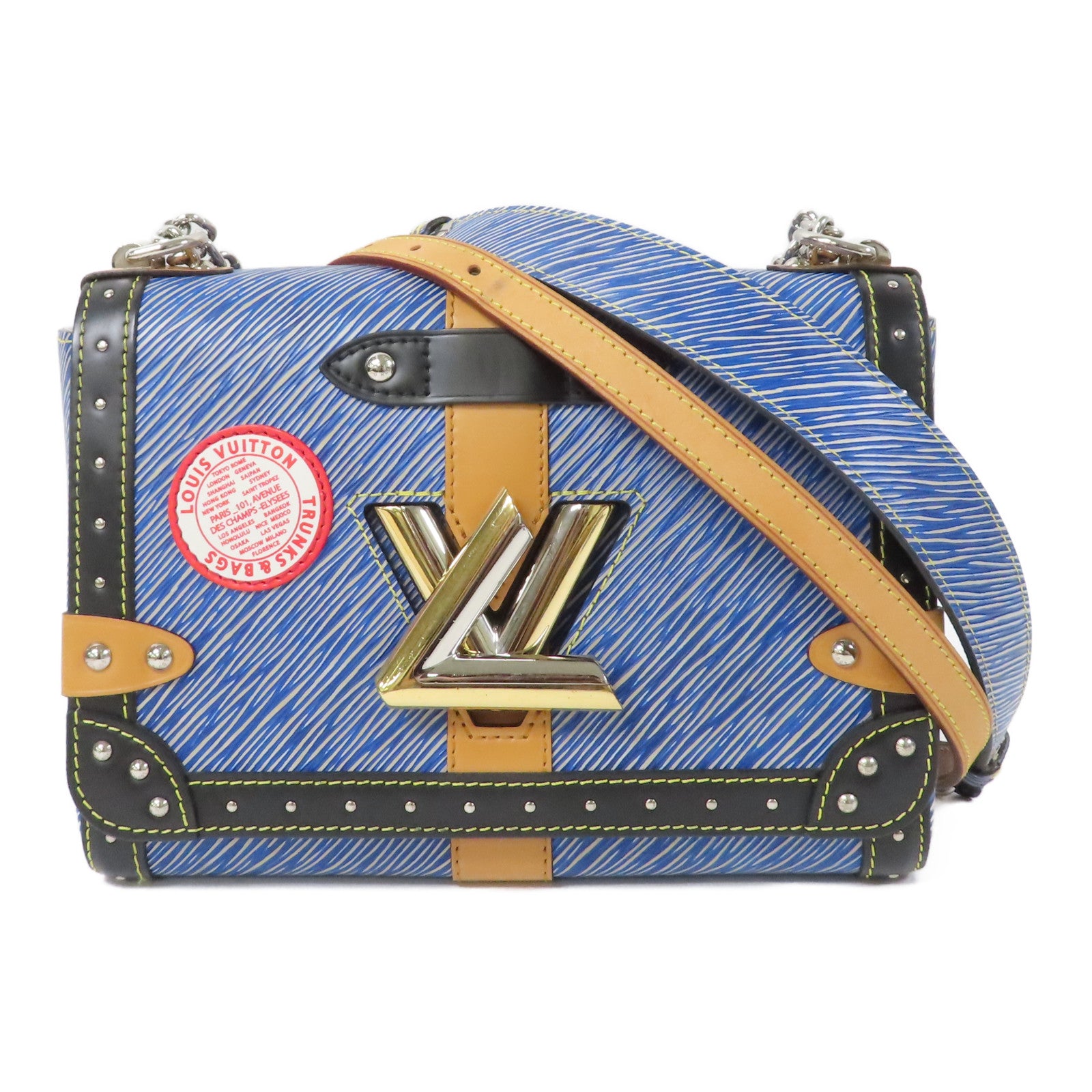 LOUIS VUITTON Epi Twist MM肩背袋藍色