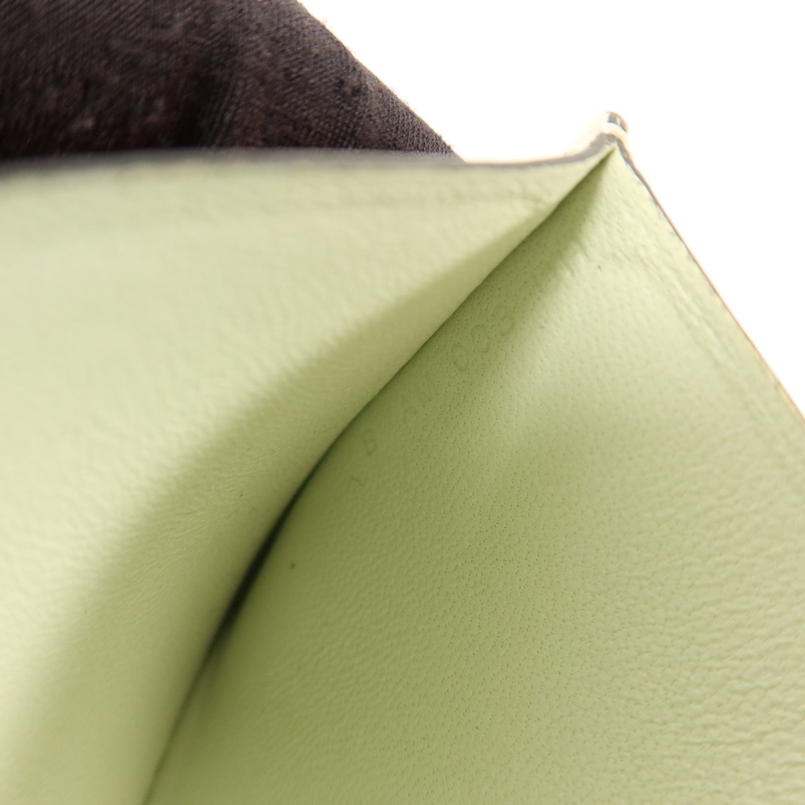 HERMES Chevre皮革Poisson卡片套Orange Poppy/Aqua