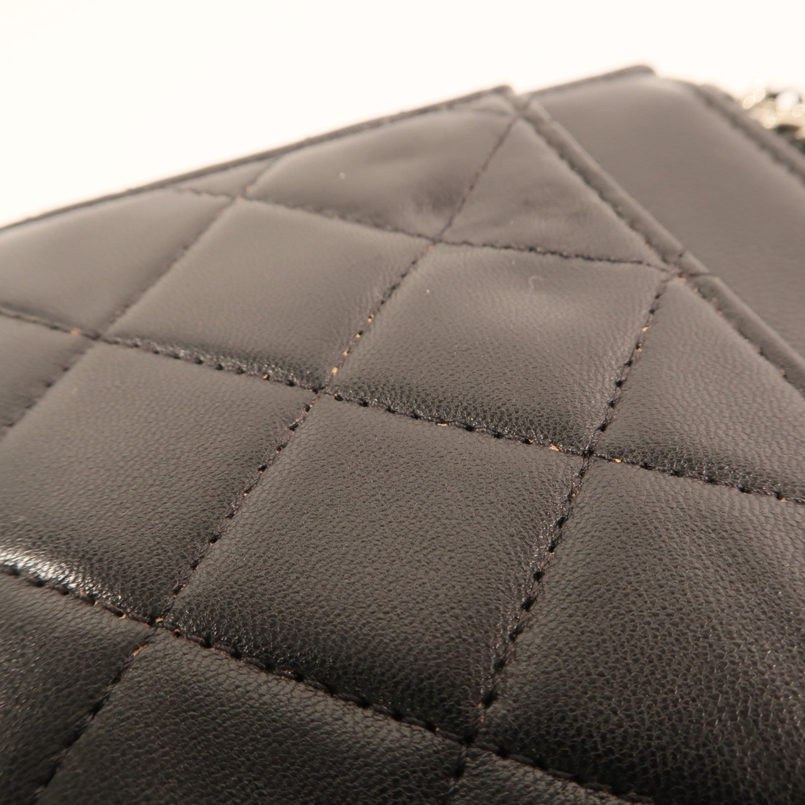 CHANEL 羊皮皮革WOC Wallet On Chain銀扣鏈帶肩背袋