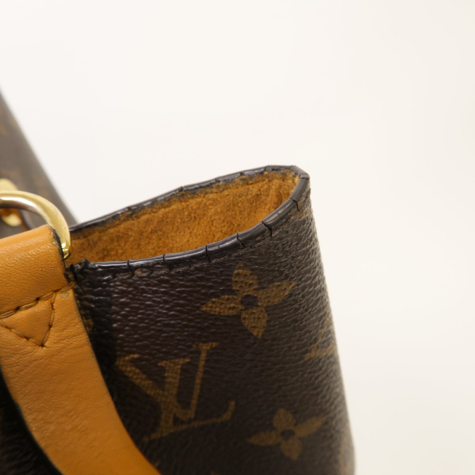 LOUIS VUITTON Monogram Neo Noe MM金扣肩背袋棕色