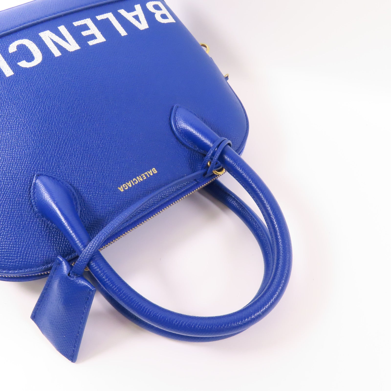 BALENCIAGA GHW Ville Top Handle S 2 Way Shoulder Bag 518873 Calfskin Leather