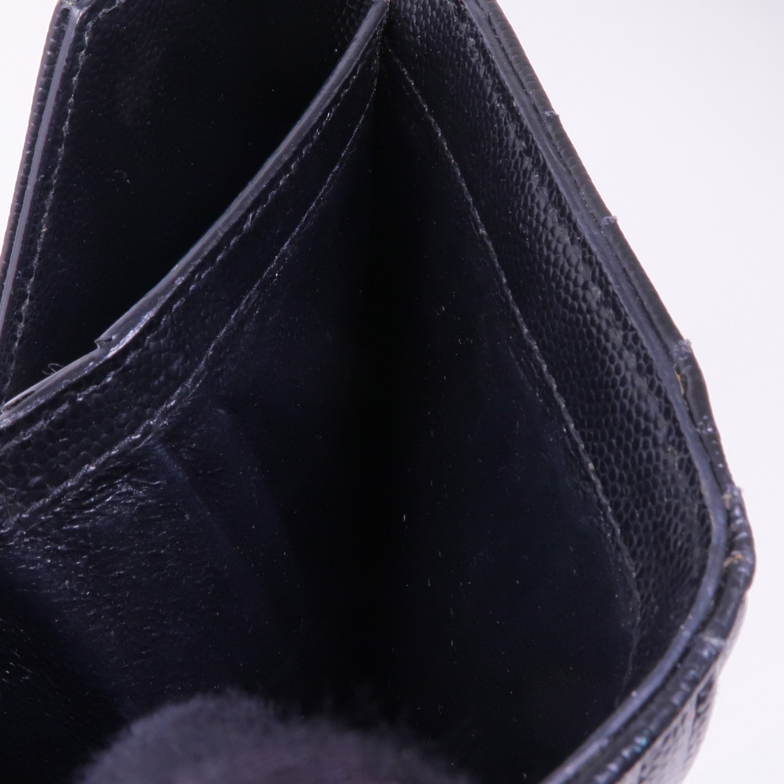 SAINT LAURENT 牛皮皮革Cassandre銀扣錢包