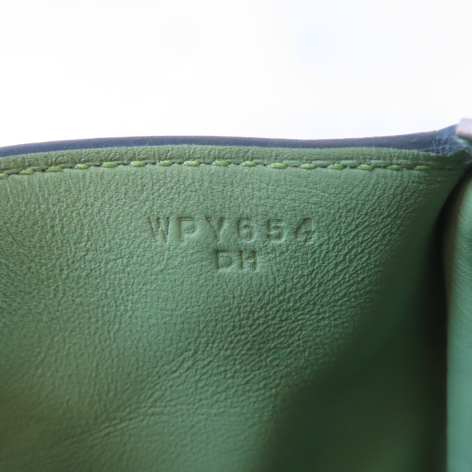 HERMES【激減優惠】 Swift皮革Mini Lindy銀扣手挽肩背兩用袋Vert Criquet/綠色