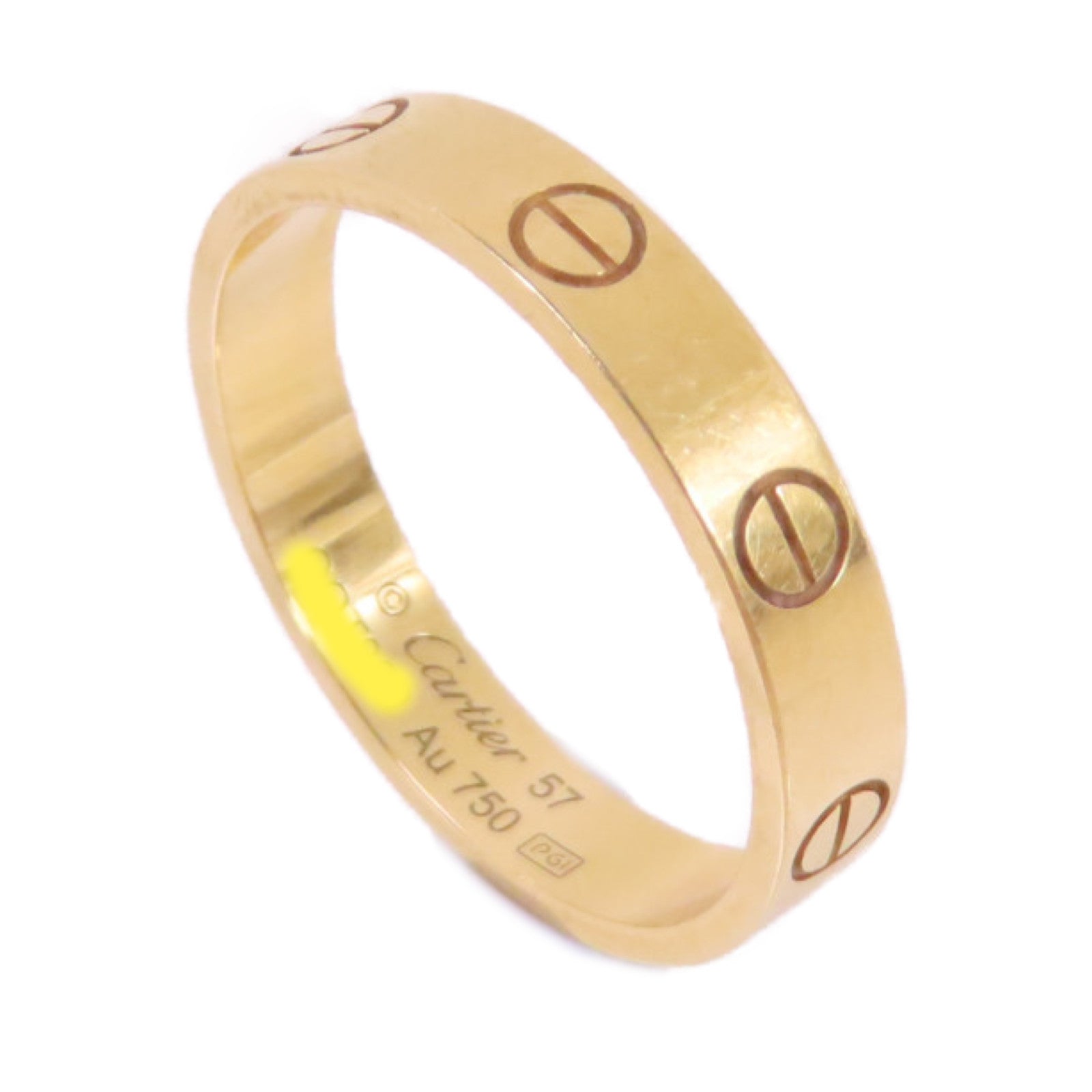CARTIER 18K黃金Mini Love Ring戒指#57/US#8