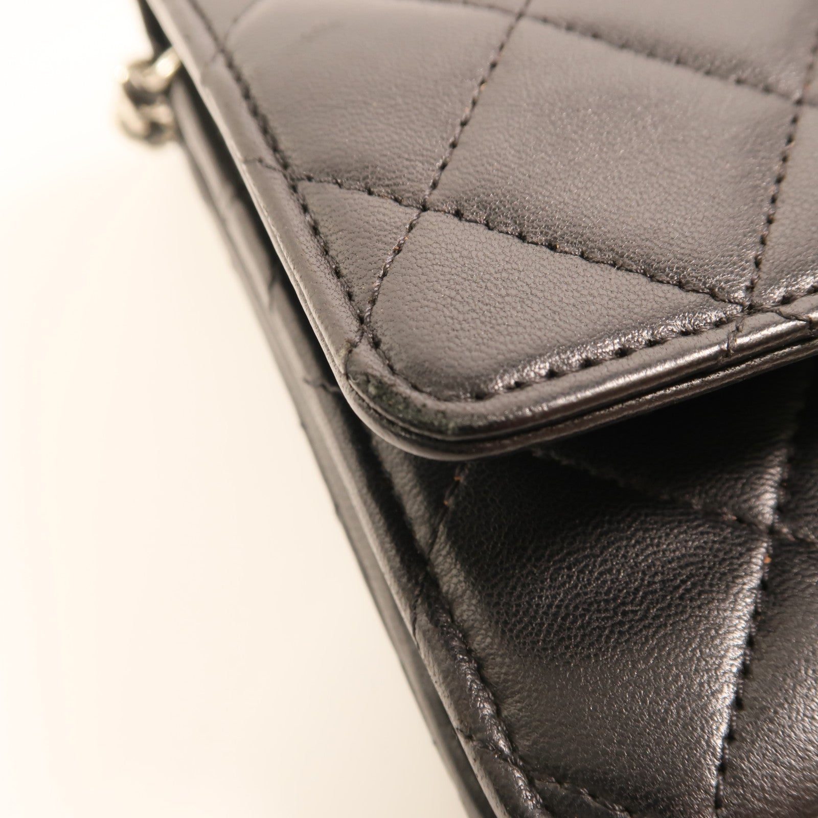 CHANEL 羊皮皮革WOC Wallet On Chain銀扣鏈帶肩背袋