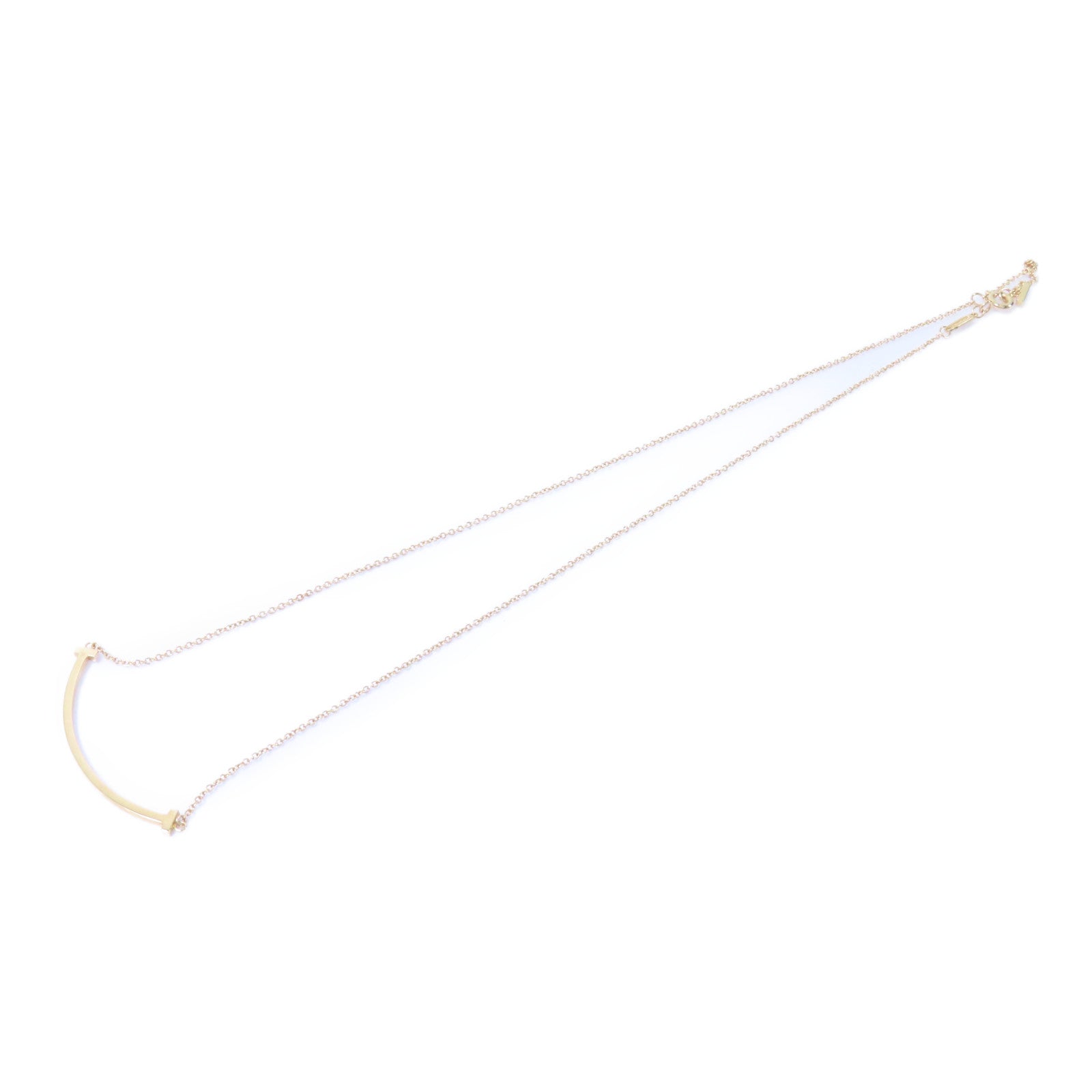 TIFFANY＆CO 18K黃金T Smile Necklace項鍊