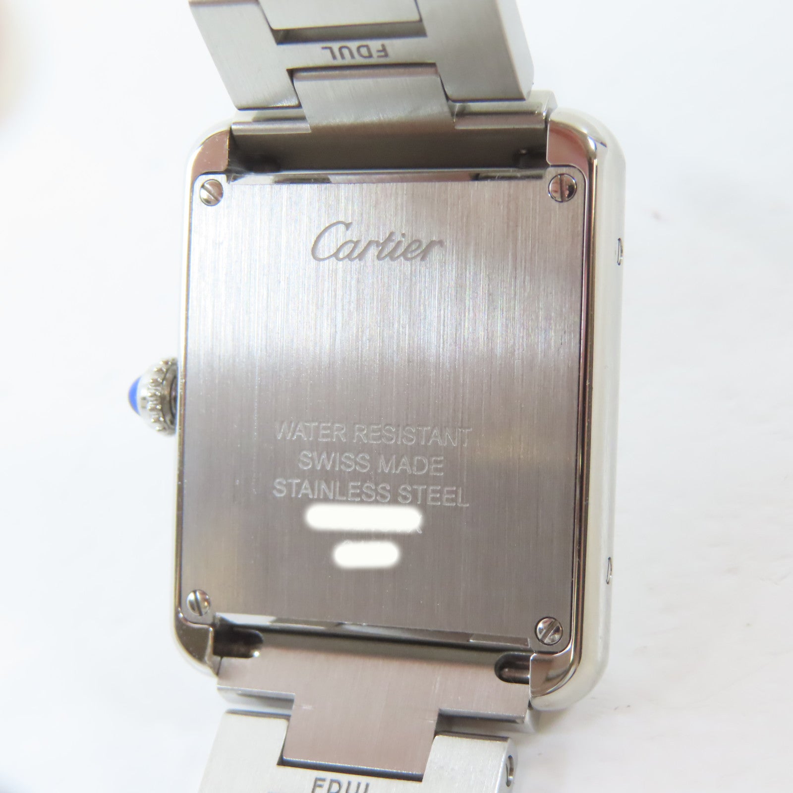 CARTIER Tank Solo不鏽鋼手錶自動機芯白色#15cm