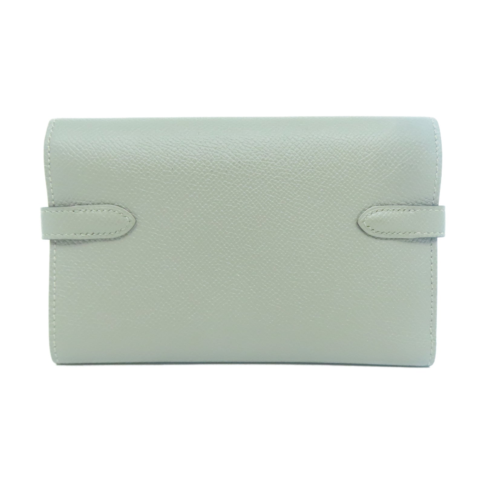HERMES 【清倉大減價】Epsom皮革Kelly Wallet金扣錢包Gris Tourterelle淺灰色