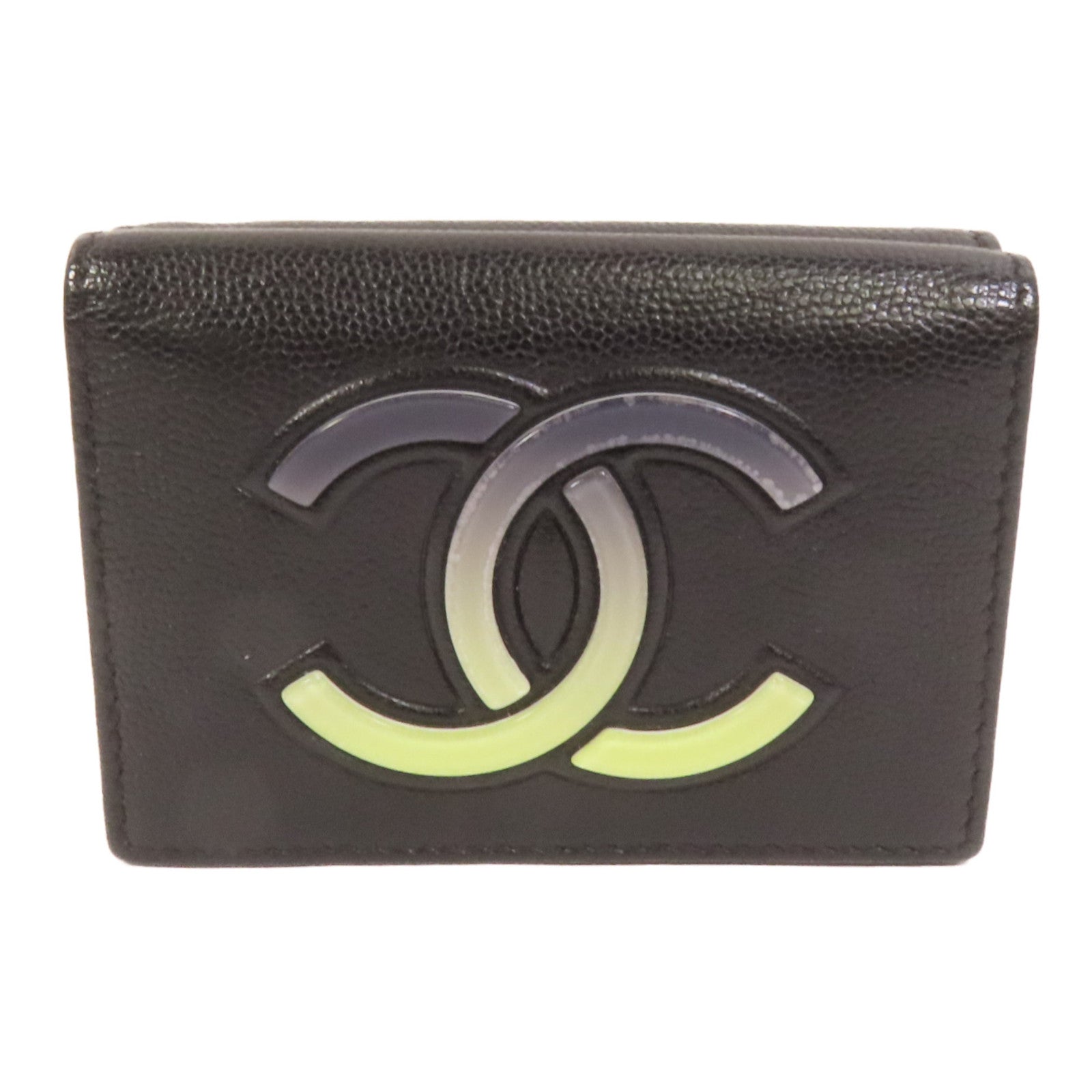CHANEL 【激減優惠】牛皮皮革Fold Walle錢包