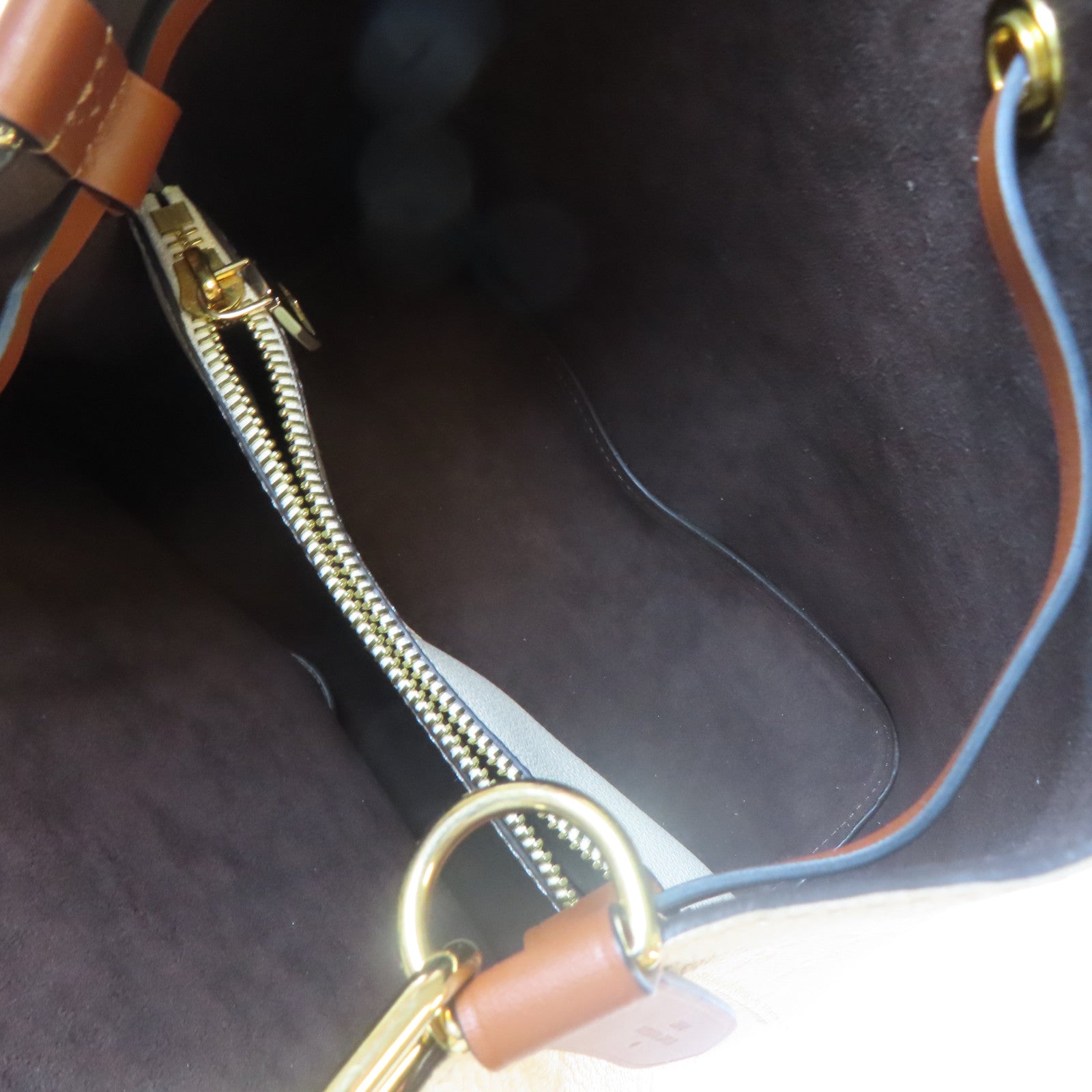 LOUIS VUITTON Monogram Empreinte Noe Noe MM 2 Way Bag金扣手挽肩背兩用袋啡色/米色