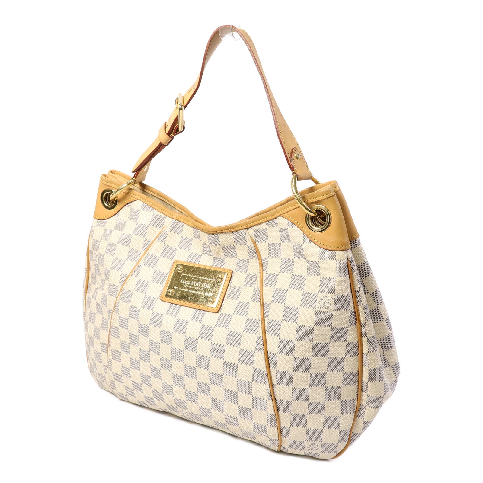 LOUIS VUITTON Damier Azur Galliera PM金扣肩背袋