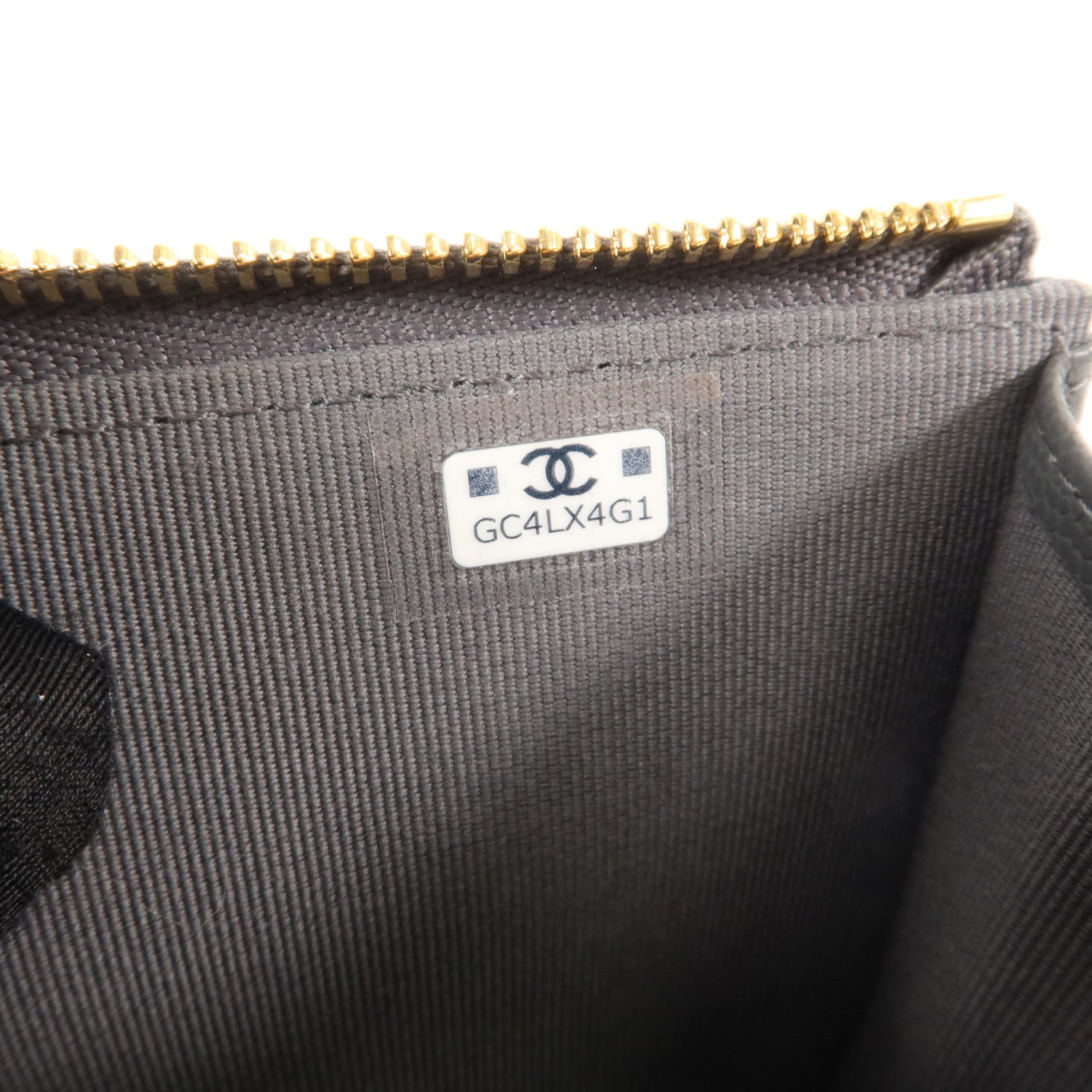 CHANEL 牛皮皮革CC Logo Zipper Wallet錢包