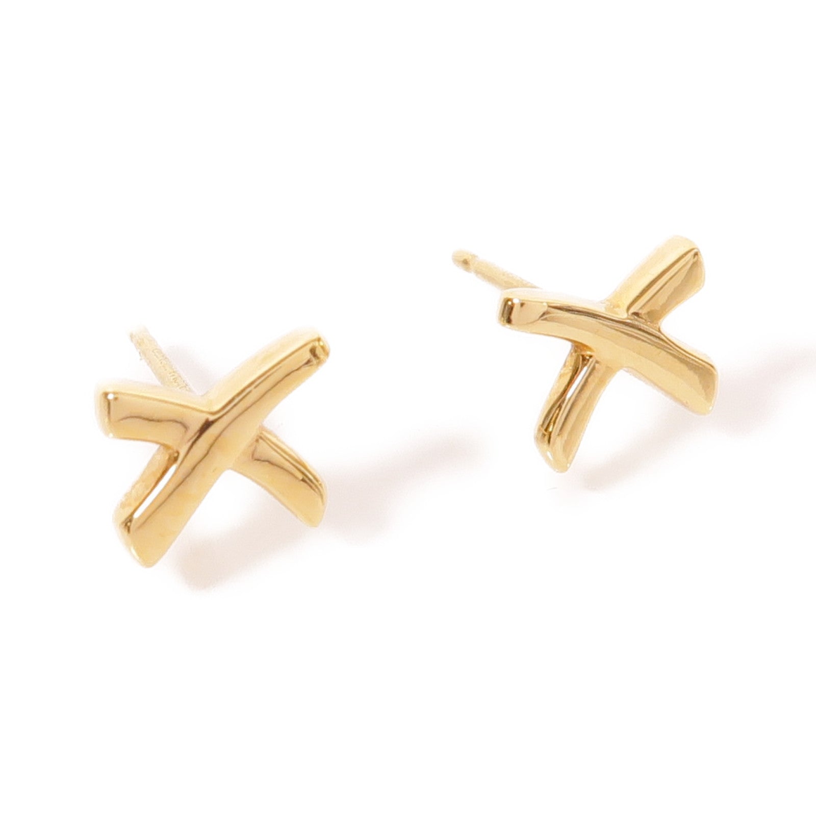 TIFFANY＆CO 18K金X Earrings耳環