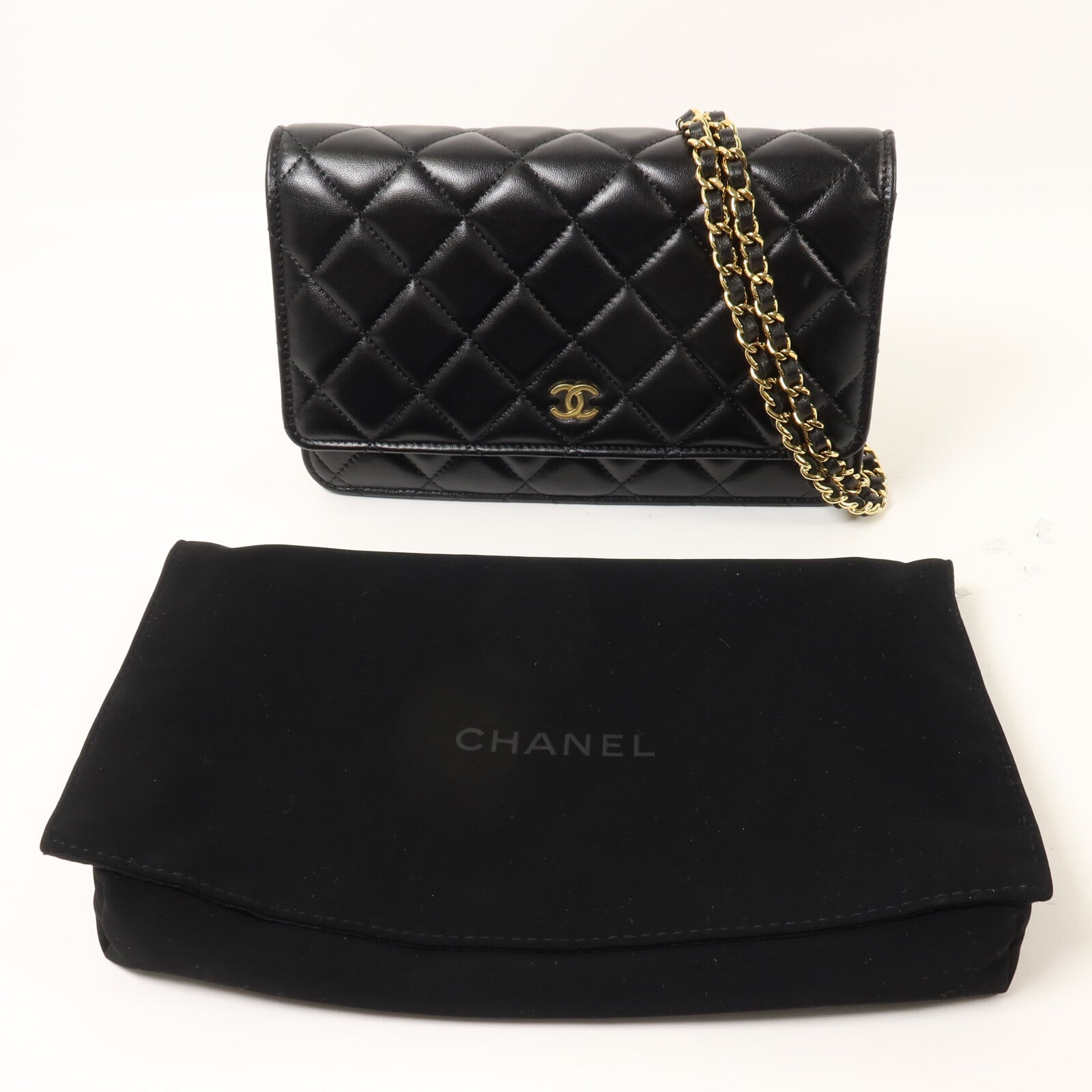 CHANEL 羊皮皮革WOC Wallet On Chain鏈帶肩背袋