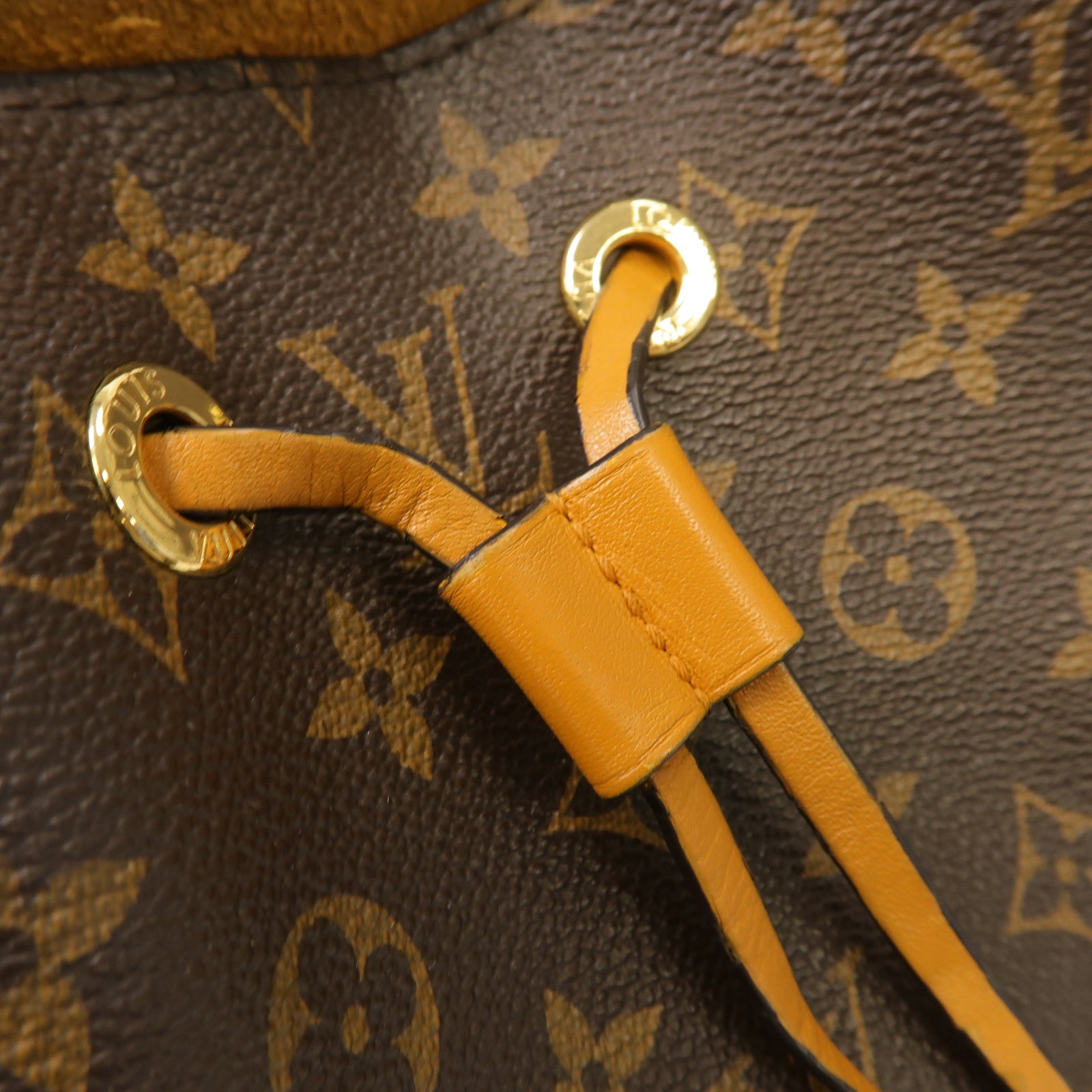 LOUIS VUITTON Monogram Neo Noe MM金扣肩背袋棕色