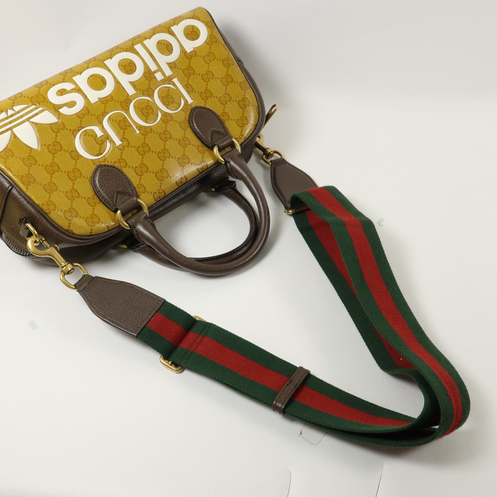 GUCCI 塗層帆布Gucci x Adidas Duffle Bag手挽肩背兩用袋