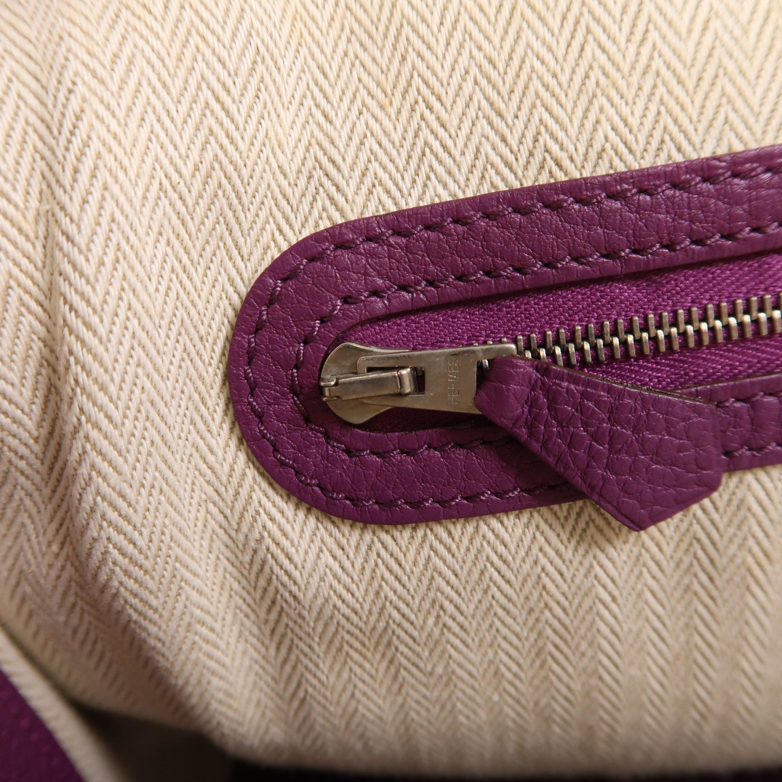 HERMES Negonda皮革GardenParty PM銀扣手挽袋Anemone