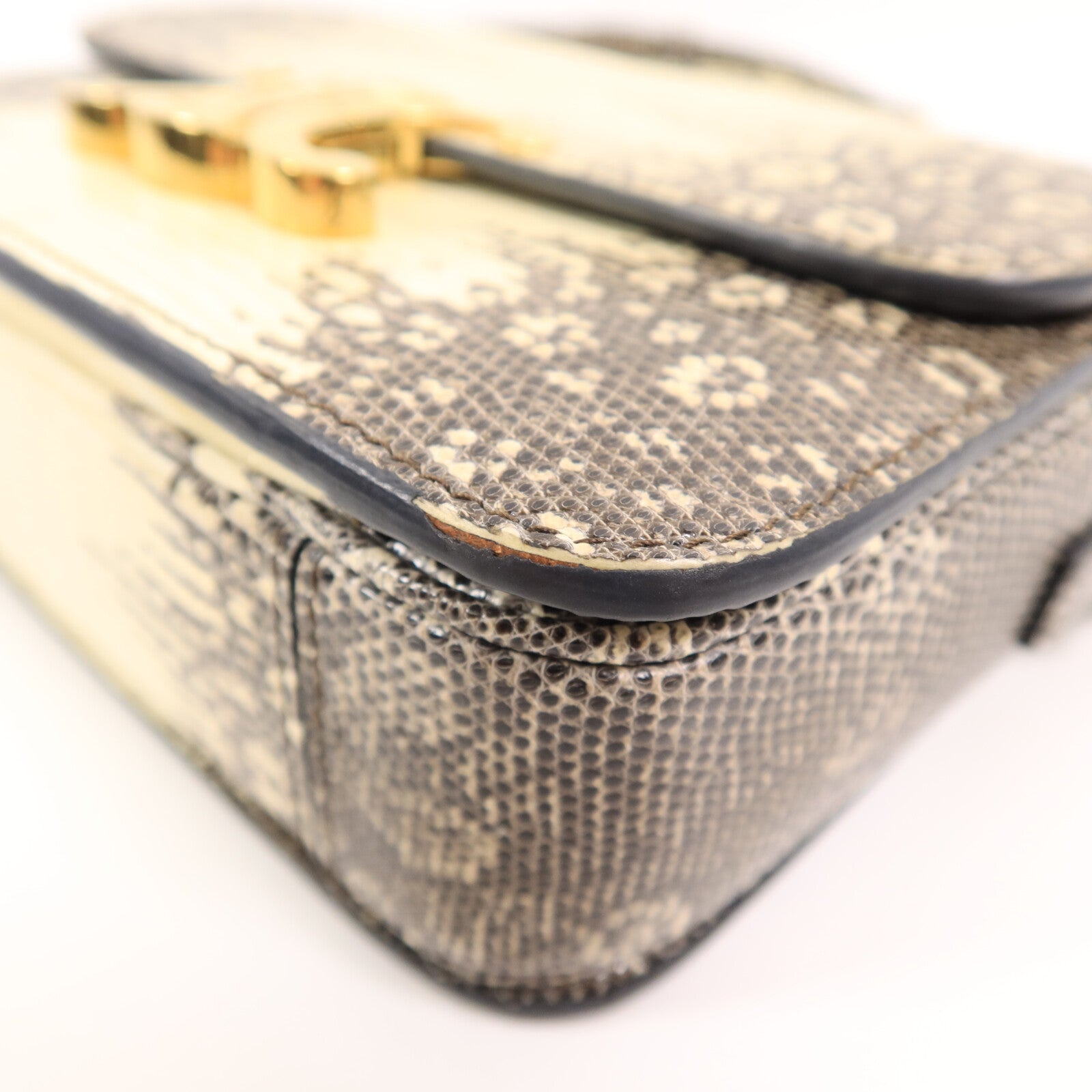 CELINE 蜥蝪皮革Teen Triomphe Bag In Lizard肩背袋