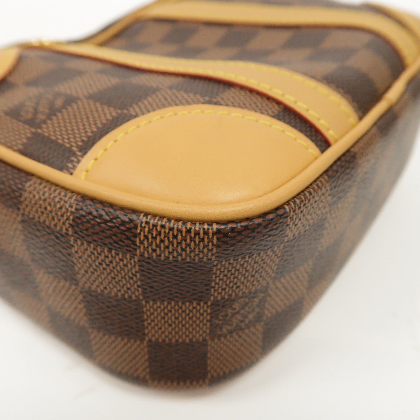 LOUIS VUITTON Damier Valisette Souple BB金扣手挽肩背兩用袋啡色