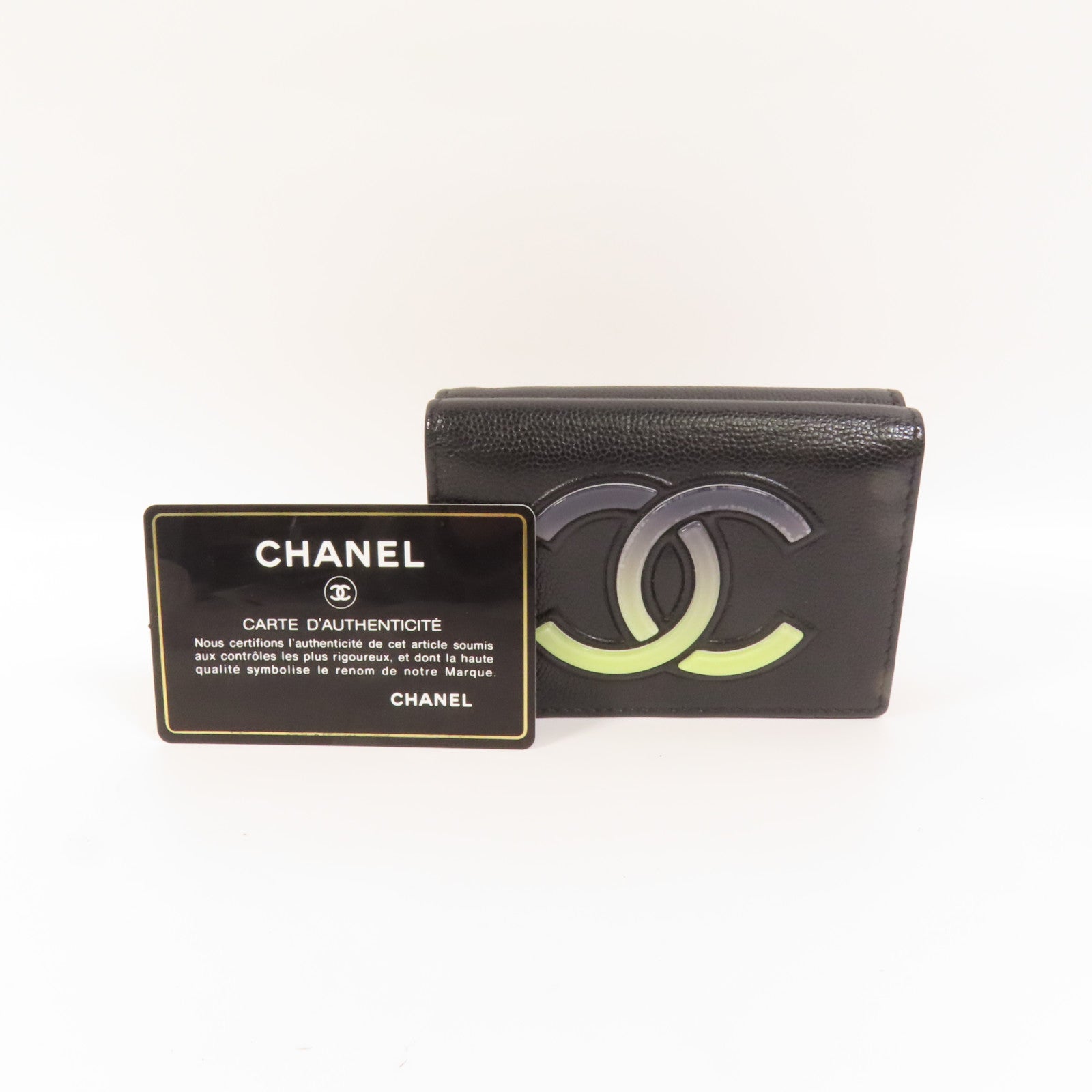 CHANEL 【激減優惠】牛皮皮革Fold Walle錢包