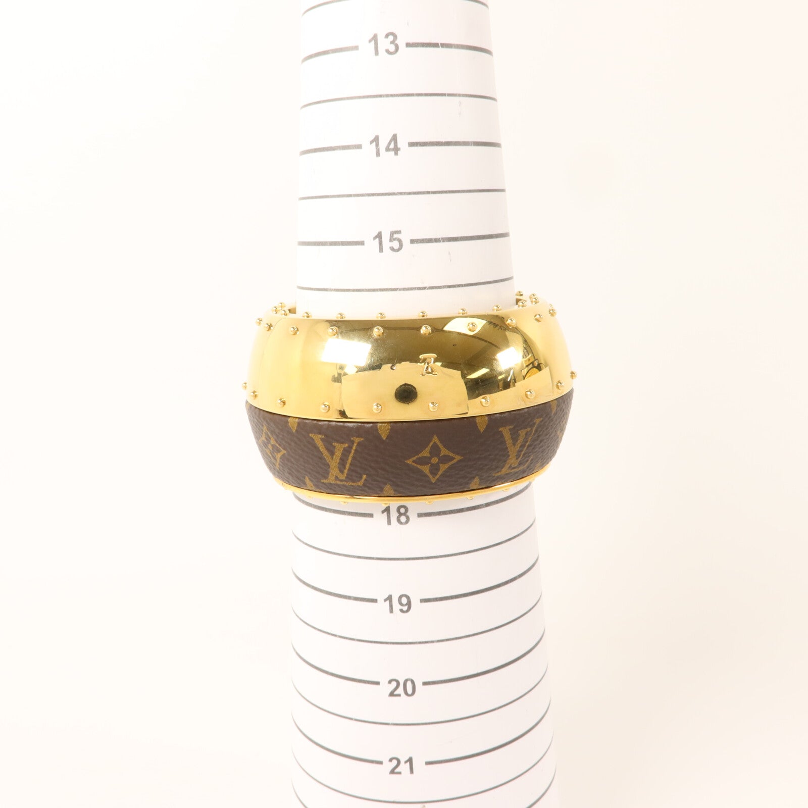 LOUIS VUITTON Monogram/金屬Wild LV Cuff M手鐲