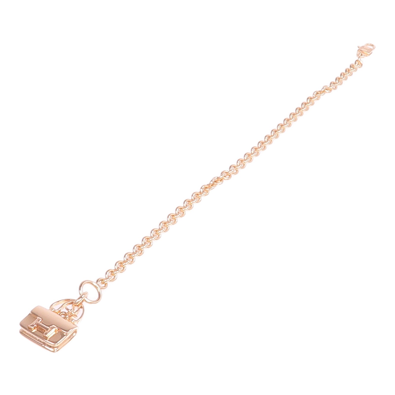 HERMES 18K玫瑰金Amulettes Constance Bracelet鑽石手鏈