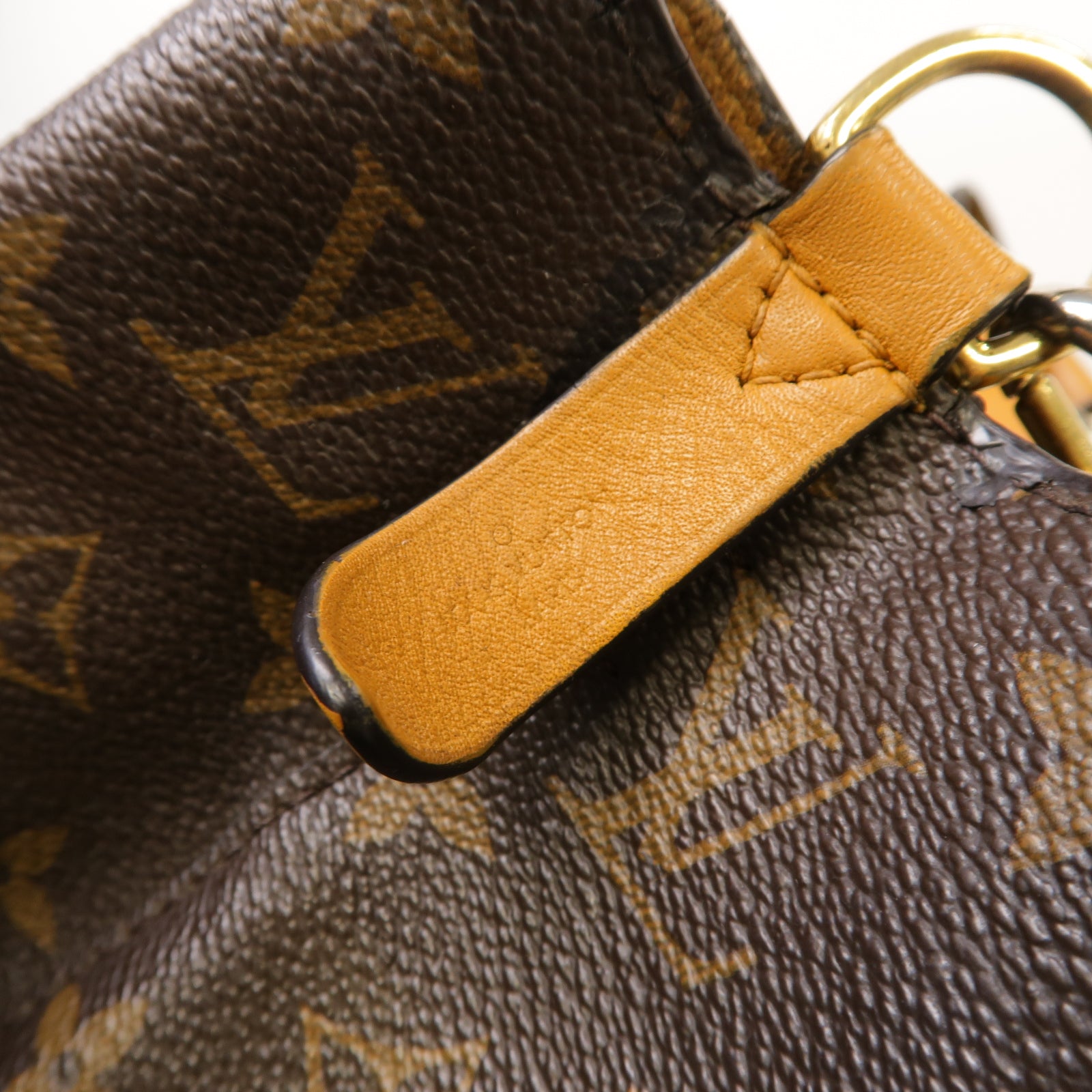 LOUIS VUITTON Monogram Neo Noe MM金扣肩背袋棕色