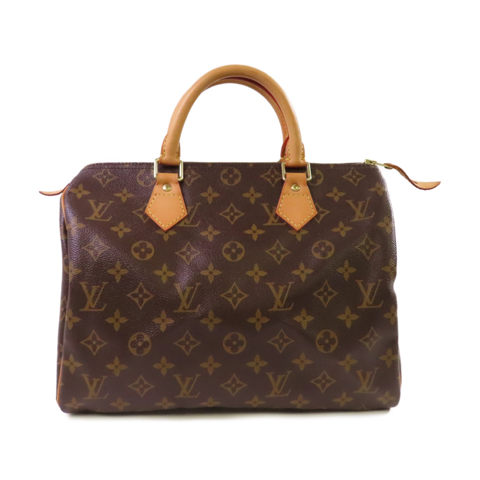 LOUIS VUITTON Monogram Speedy 30 Hand Bag金扣手挽袋啡色