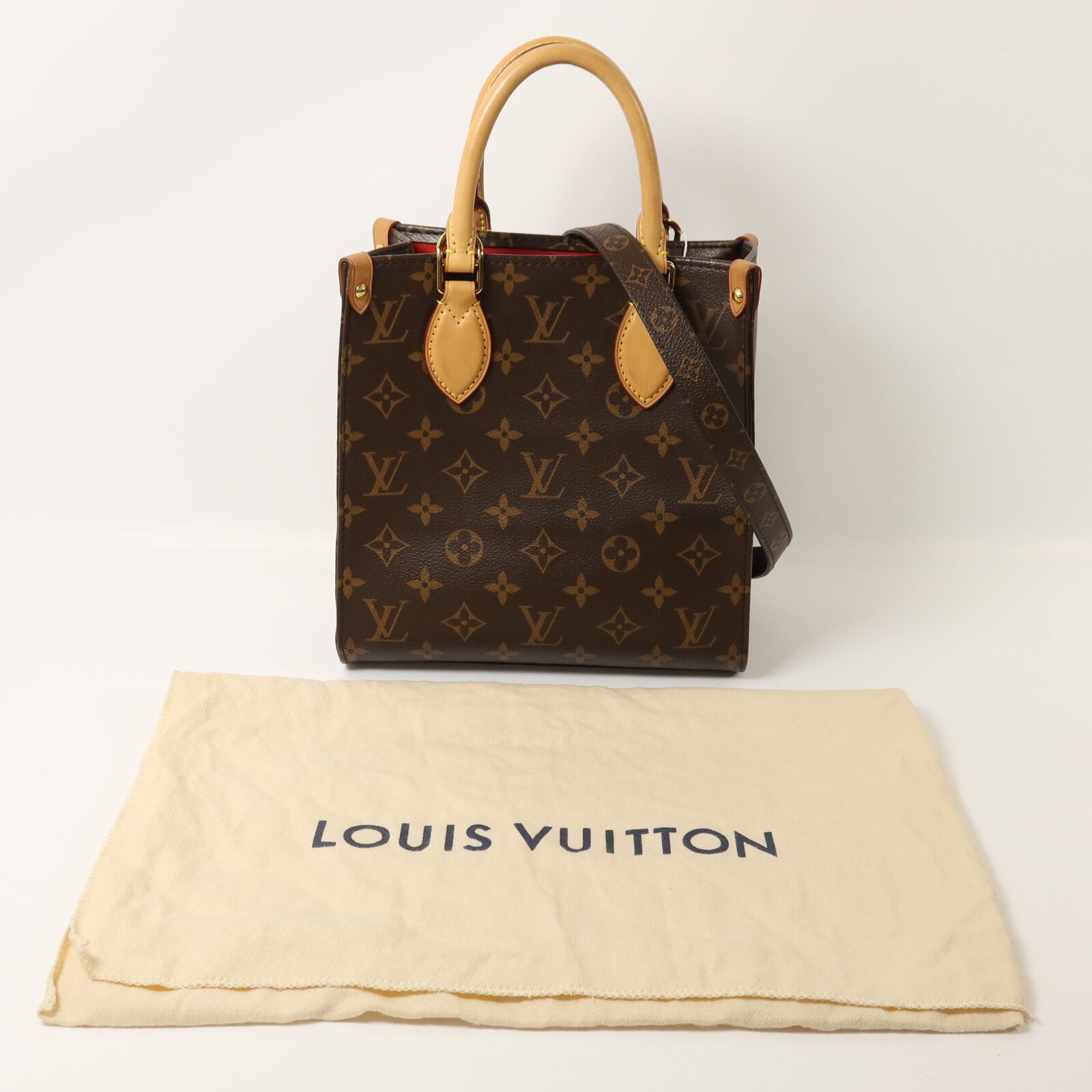 LOUIS VUITTON Monogram Sac Plat BB手挽肩背兩用袋