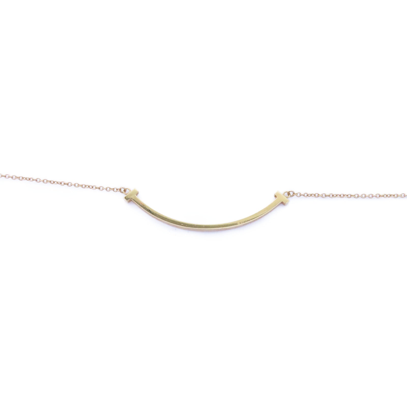TIFFANY＆CO 18K黃金T Smile Necklace項鍊