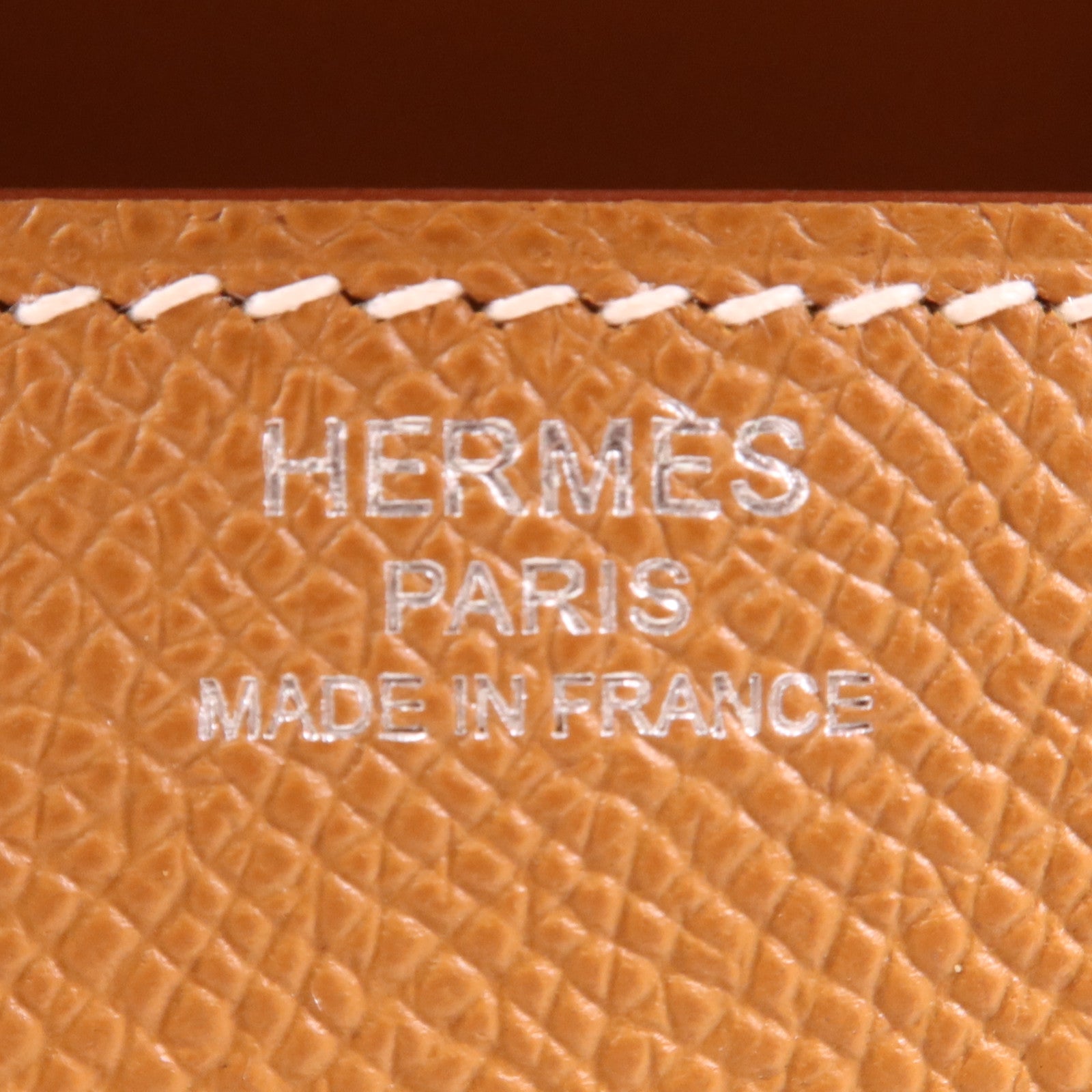 HERMES Epsom皮革Della銀扣肩背袋Gold