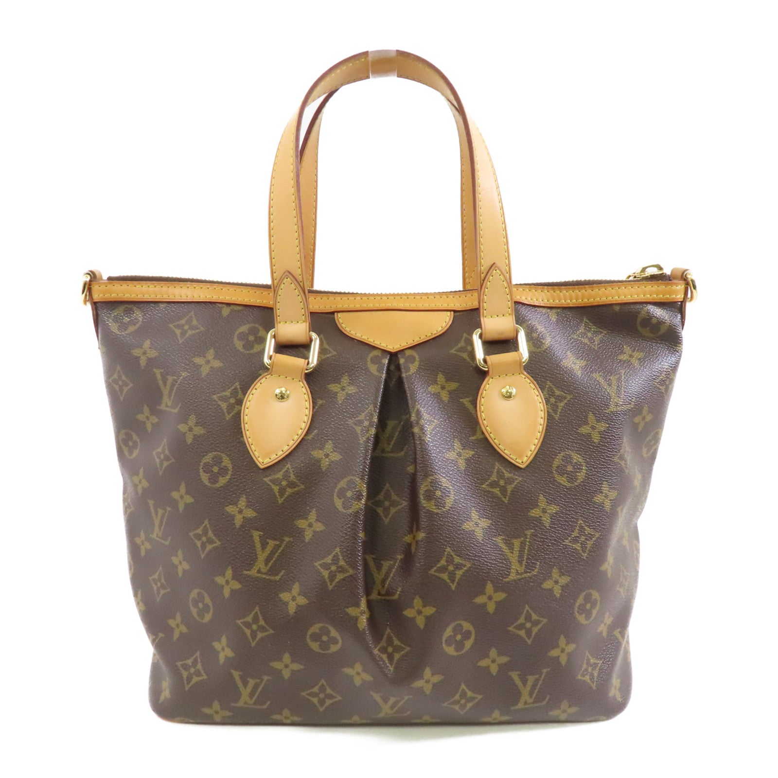 LOUIS VUITTON Monogram Palermo PM金扣手挽肩背兩用袋啡色