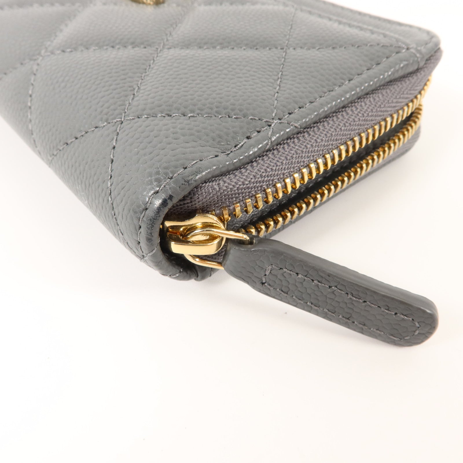 CHANEL 牛皮皮革CC Logo Zipper Wallet錢包