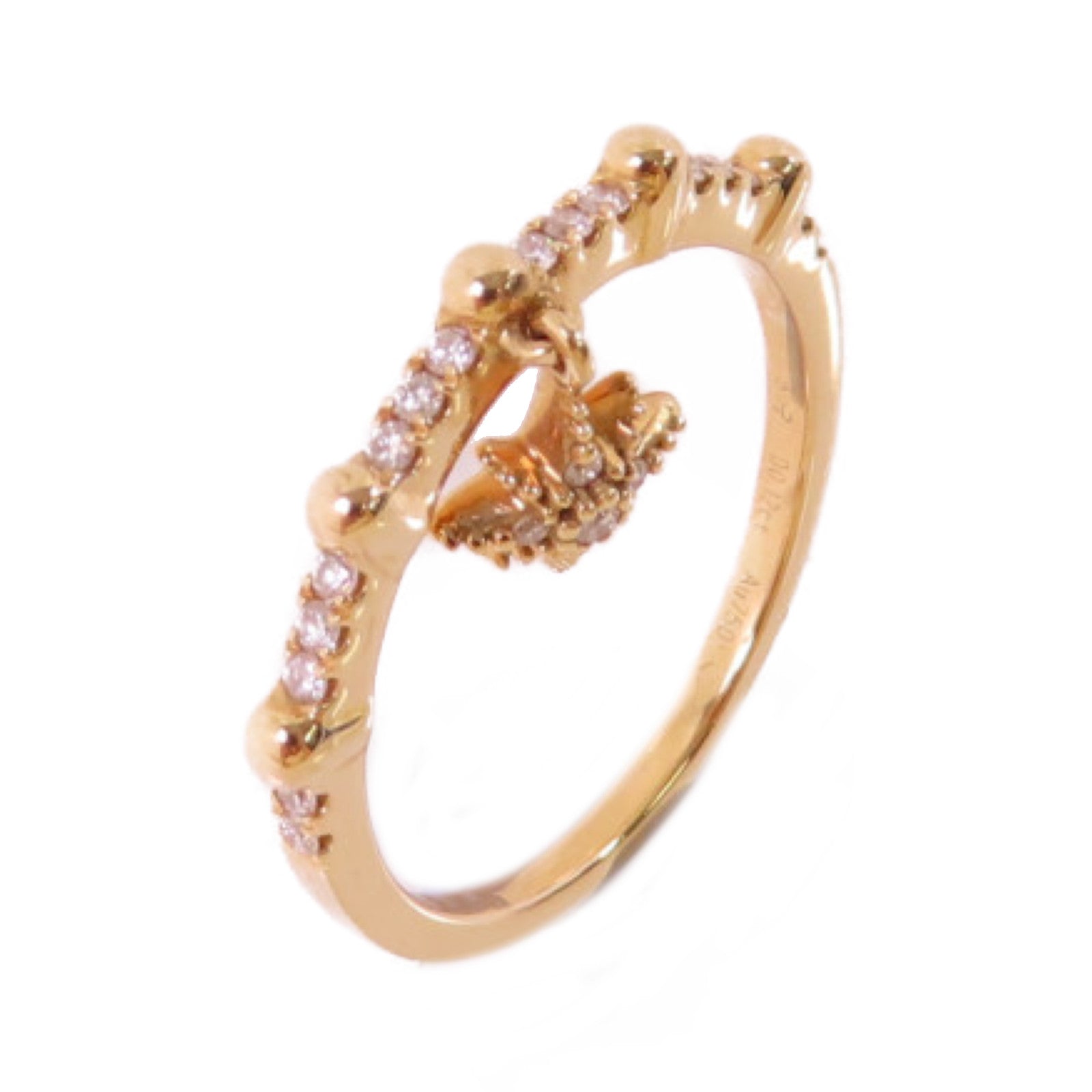 JEWELRY 14K玫瑰金/0.12ct鑽石Diamond Ring戒指US#5