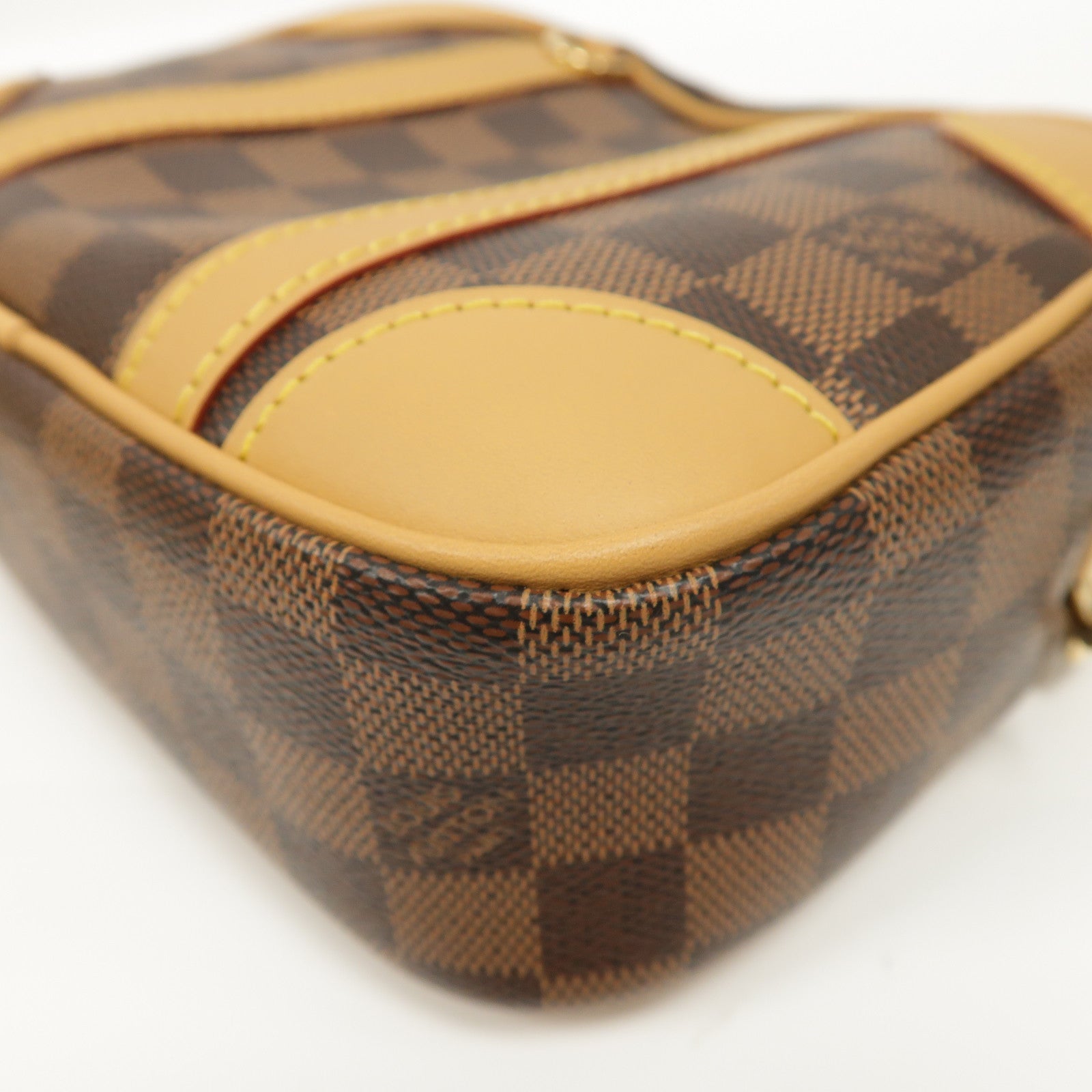LOUIS VUITTON Damier Valisette Souple BB金扣手挽肩背兩用袋啡色