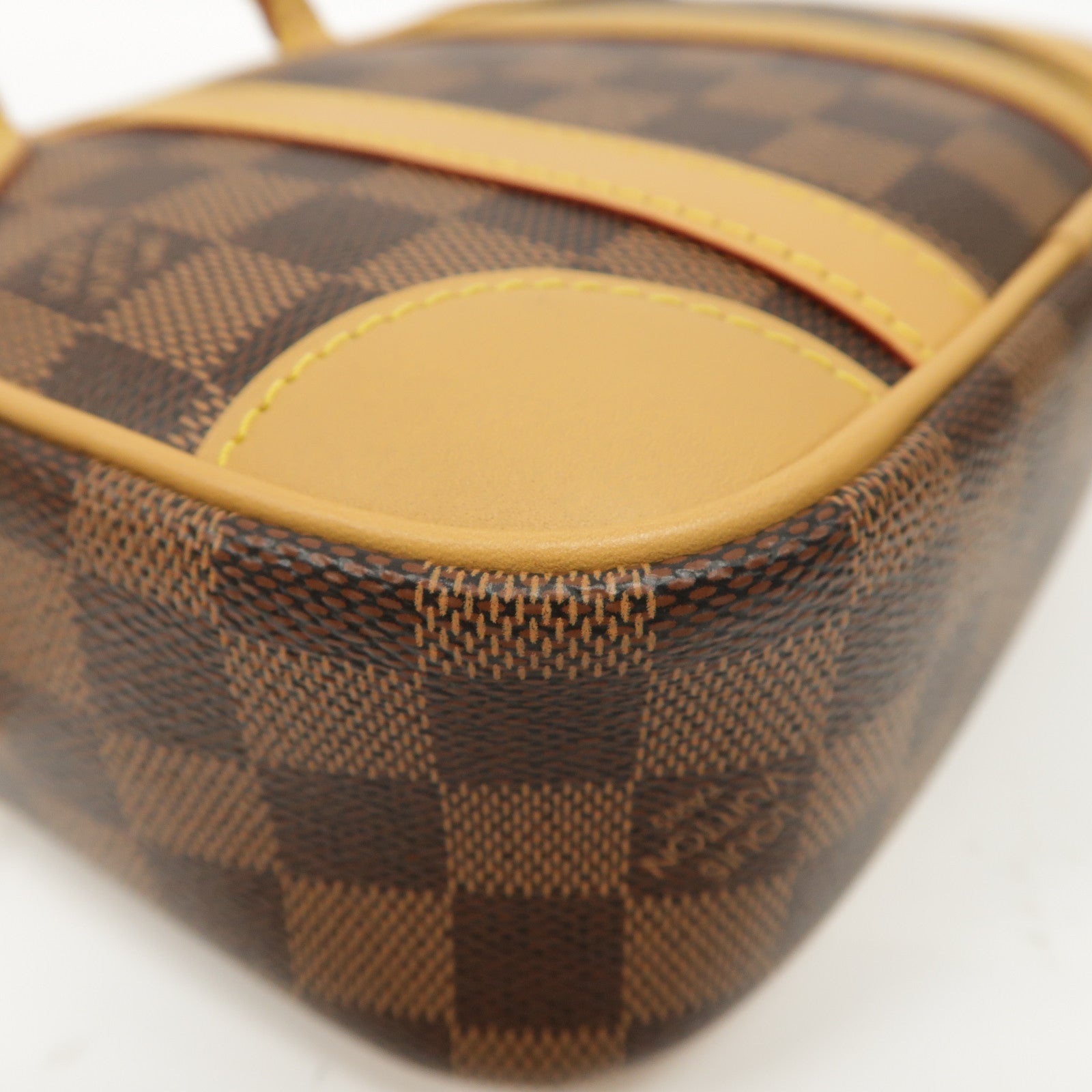 LOUIS VUITTON Damier Valisette Souple BB金扣手挽肩背兩用袋啡色